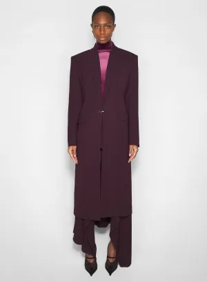 Glow In Dark Trims Tech Use burgundy pierced tailored coat