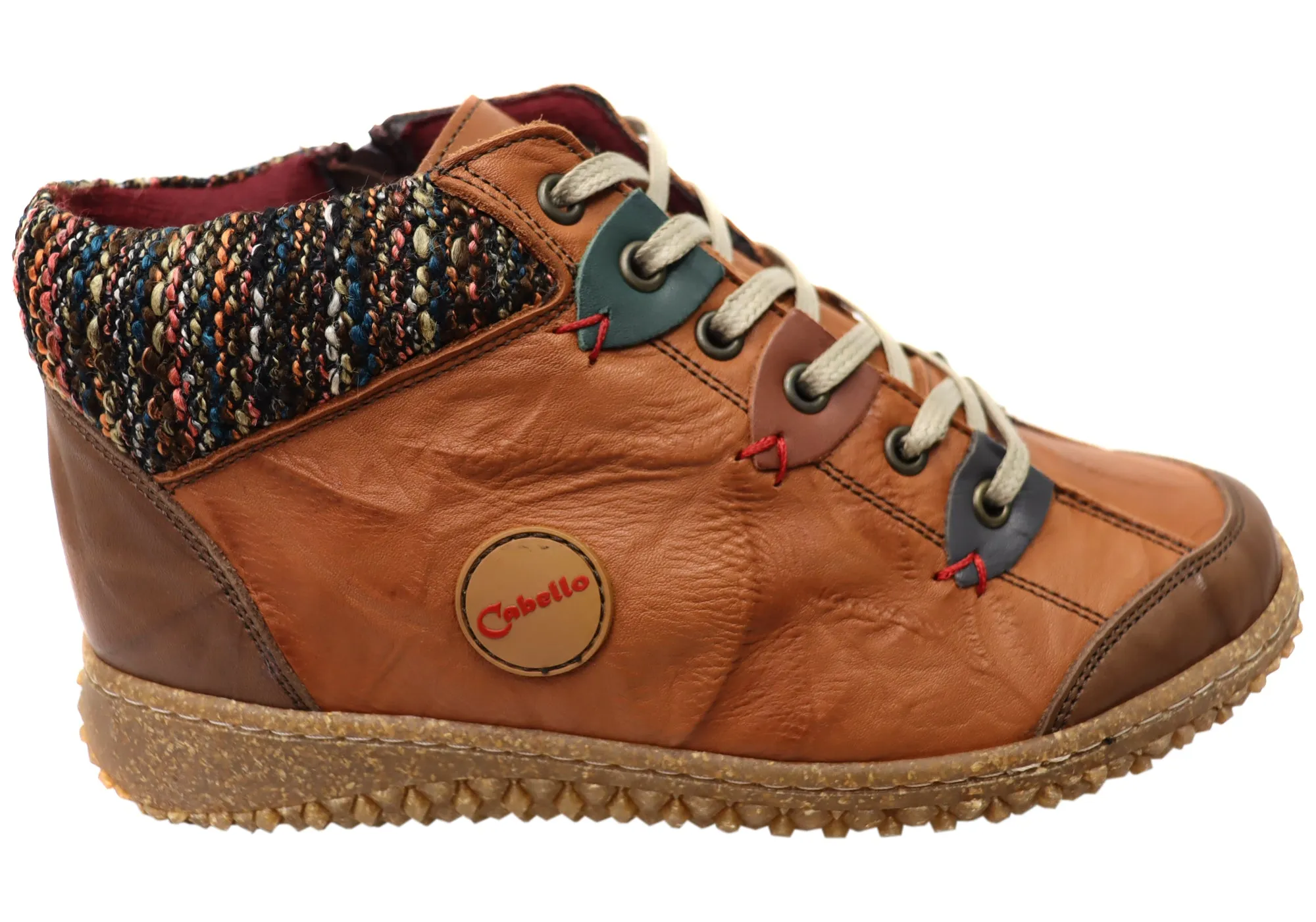 Cabello Comfort 6771-303 Womens European Comfort Leather Ankle Boots All Fit Slip Resistant Outsole