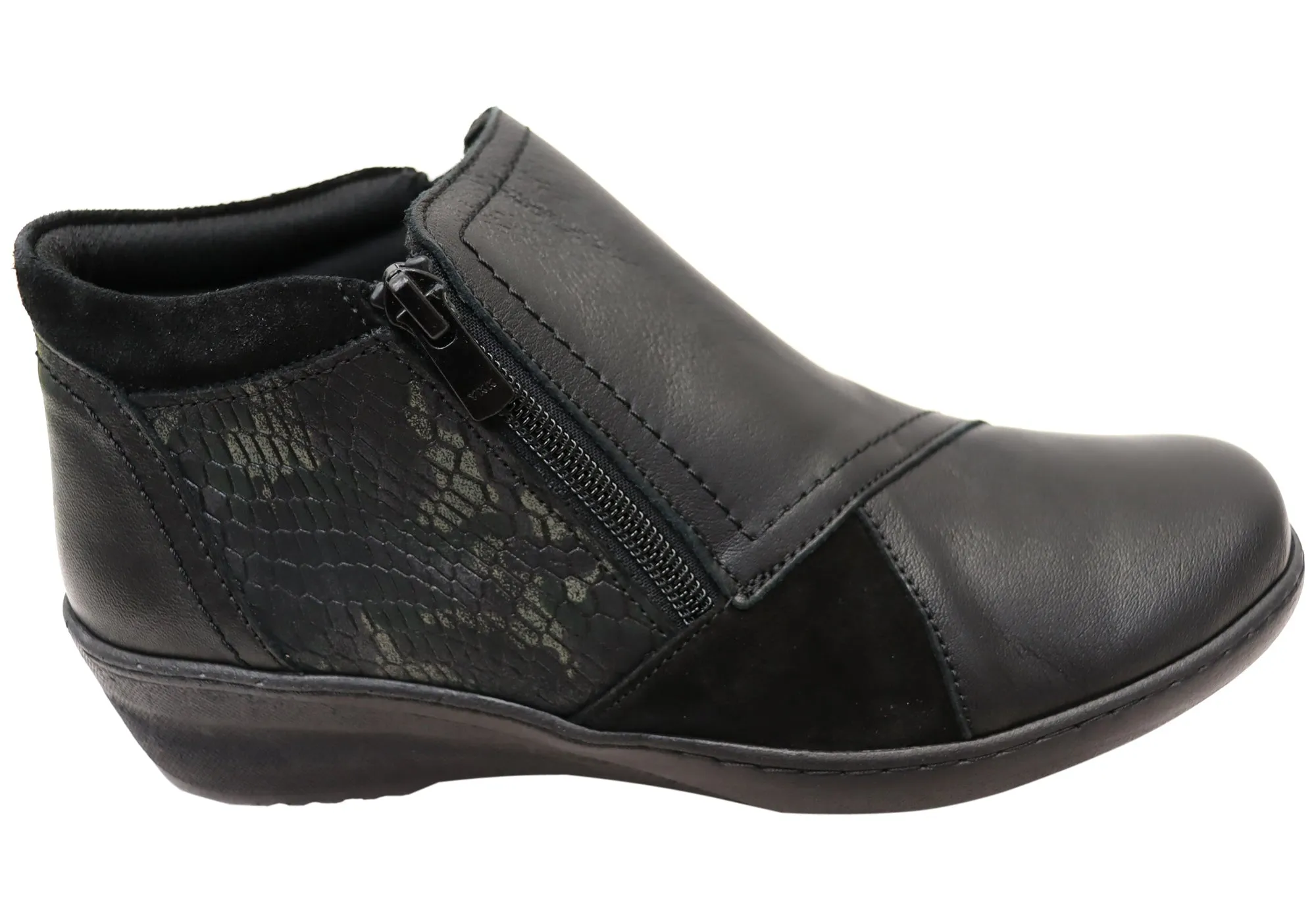 Cabello Comfort CP462-18 Womens European Comfortable Leather Boots Grippy Outsole Remote Hiking Mud Resistant Functional Minimalist