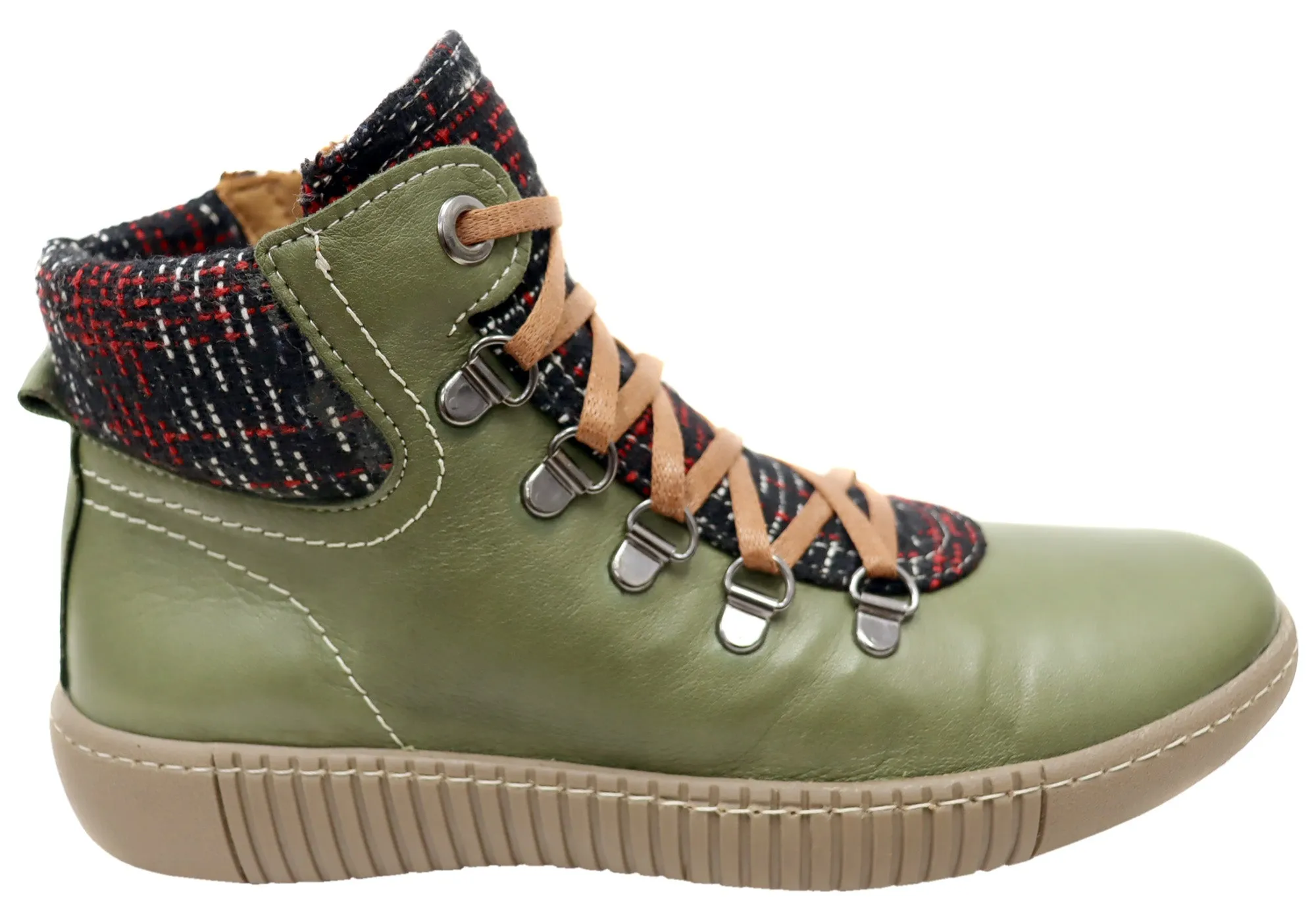 Cabello Comfort Willow Womens European Comfortable Leather Boots Sporty Premium Leather Upgrade