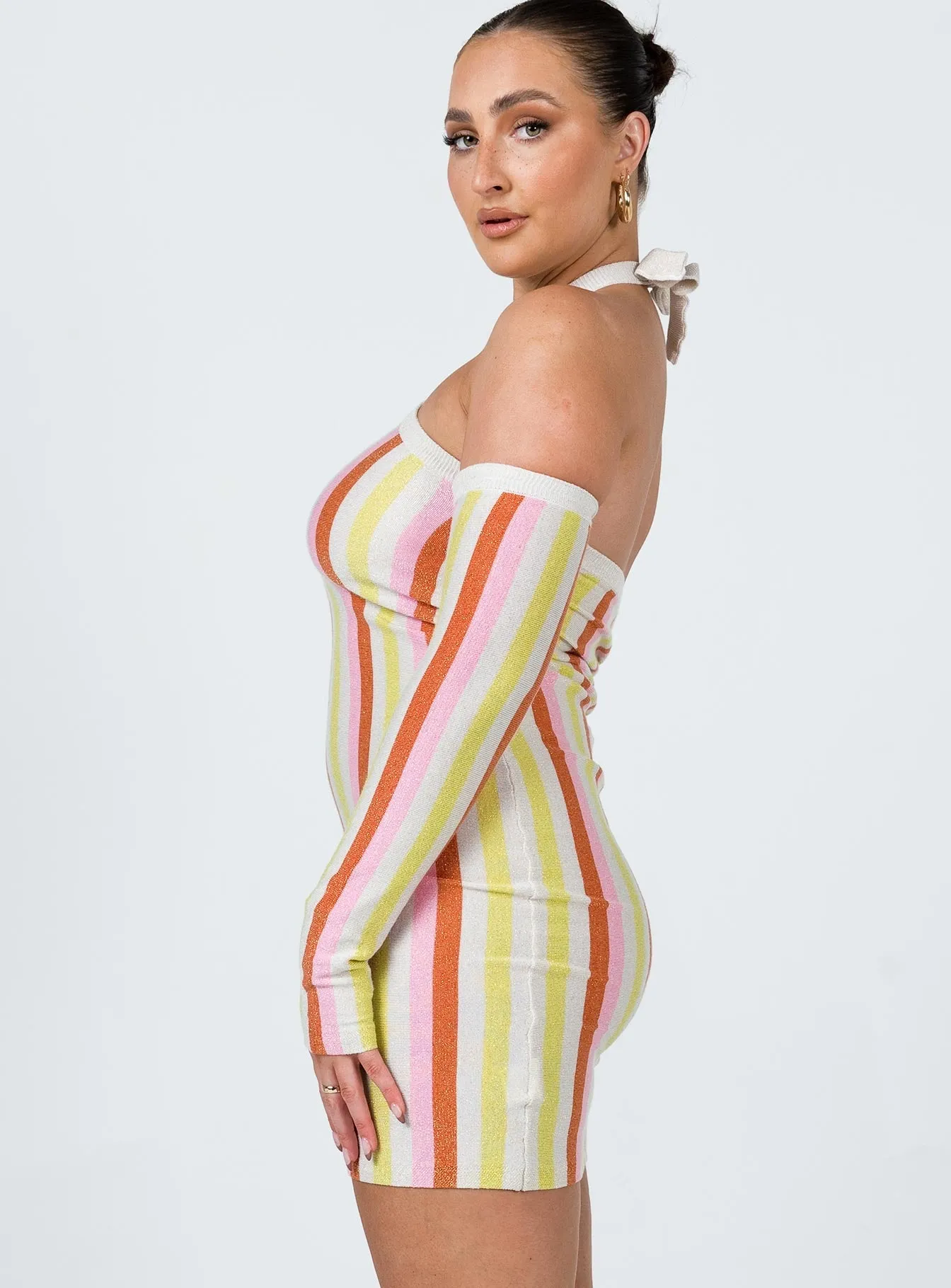 Camila Mini Dress Multi Timeless office dress Draped Fabric