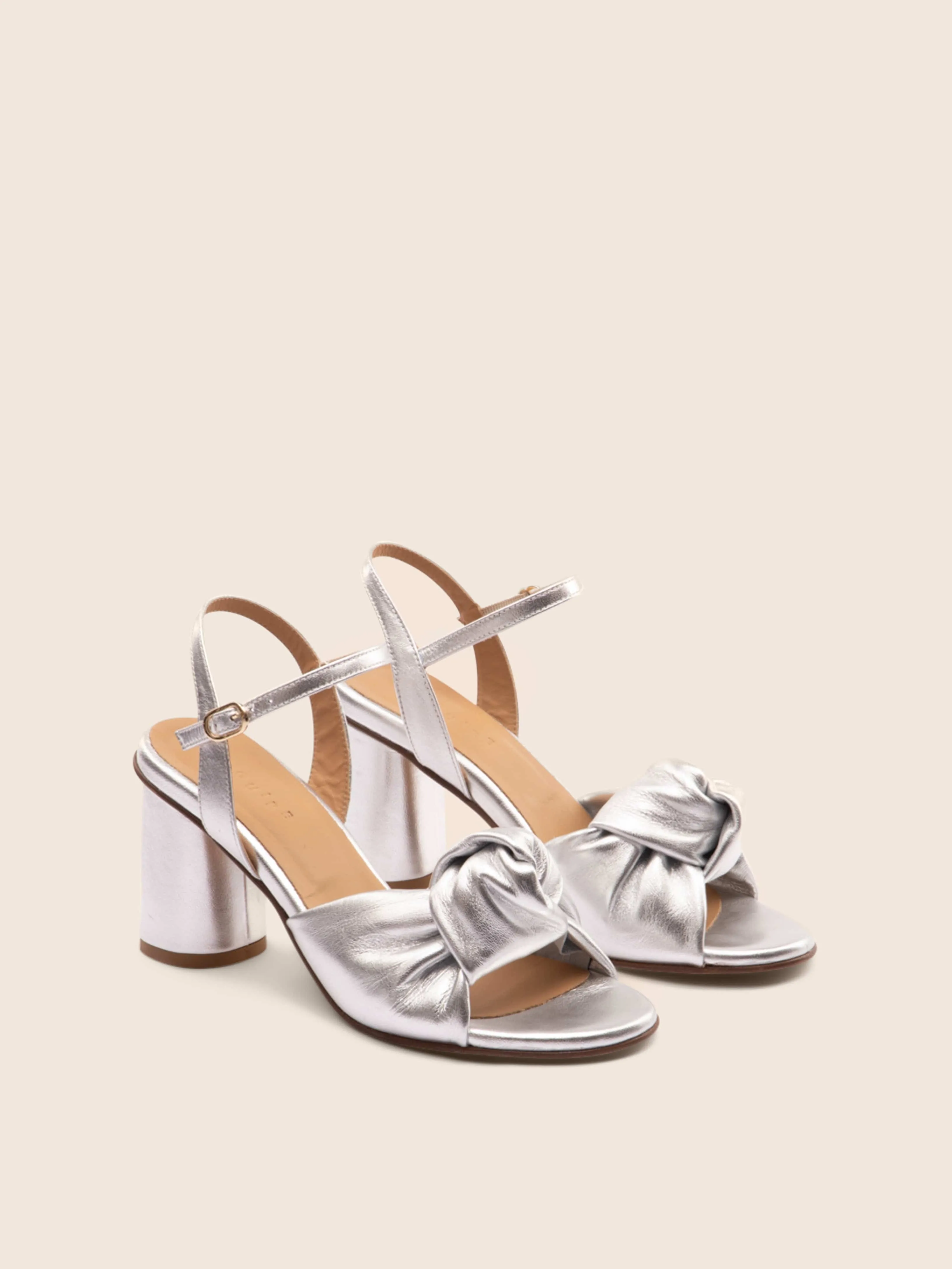 Noto Silver Heel Heel Boots