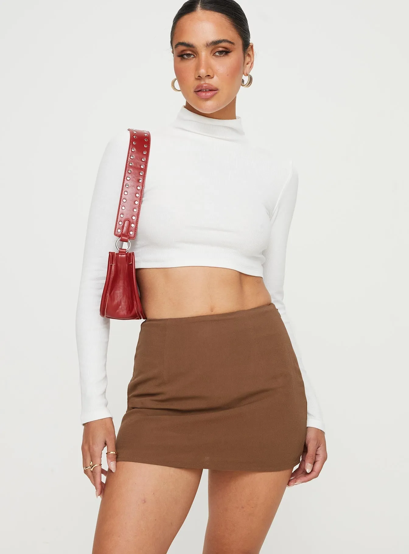 Comfort Mood Caraliia Mini Skirt Brown