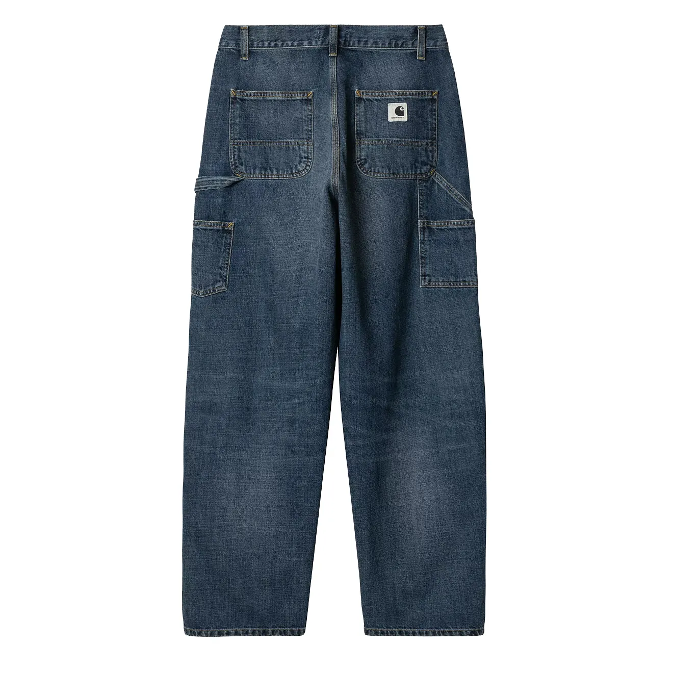 Carhartt WIP Womens Brandon Double Knee Pant Blue Dark Used Wash Cool Weather