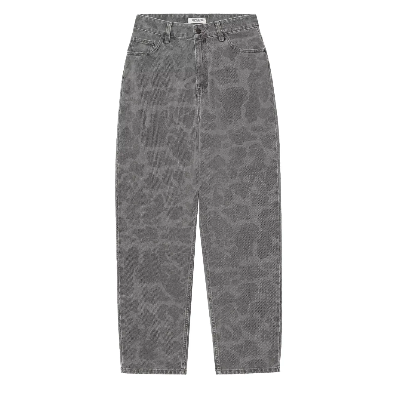 Carhartt WIP Womens Duck Orell Pant Camo Duck Black Heavy Bleached Laser cut