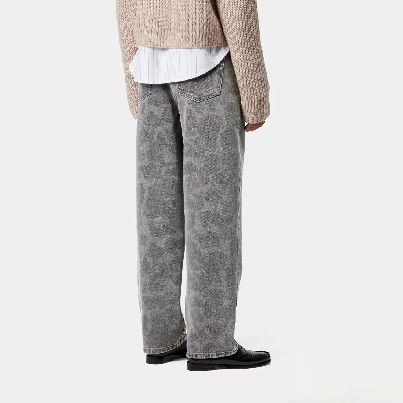 Ergonomic Cut Smart Utility Carhartt WIP Womens Duck Orell Pant Camo Duck Black Heavy Bleached