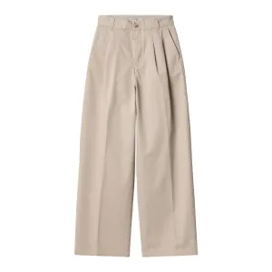 Breathable Waistband Carhartt WIP Womens Leola Pant Dusky Beige Stone Washed