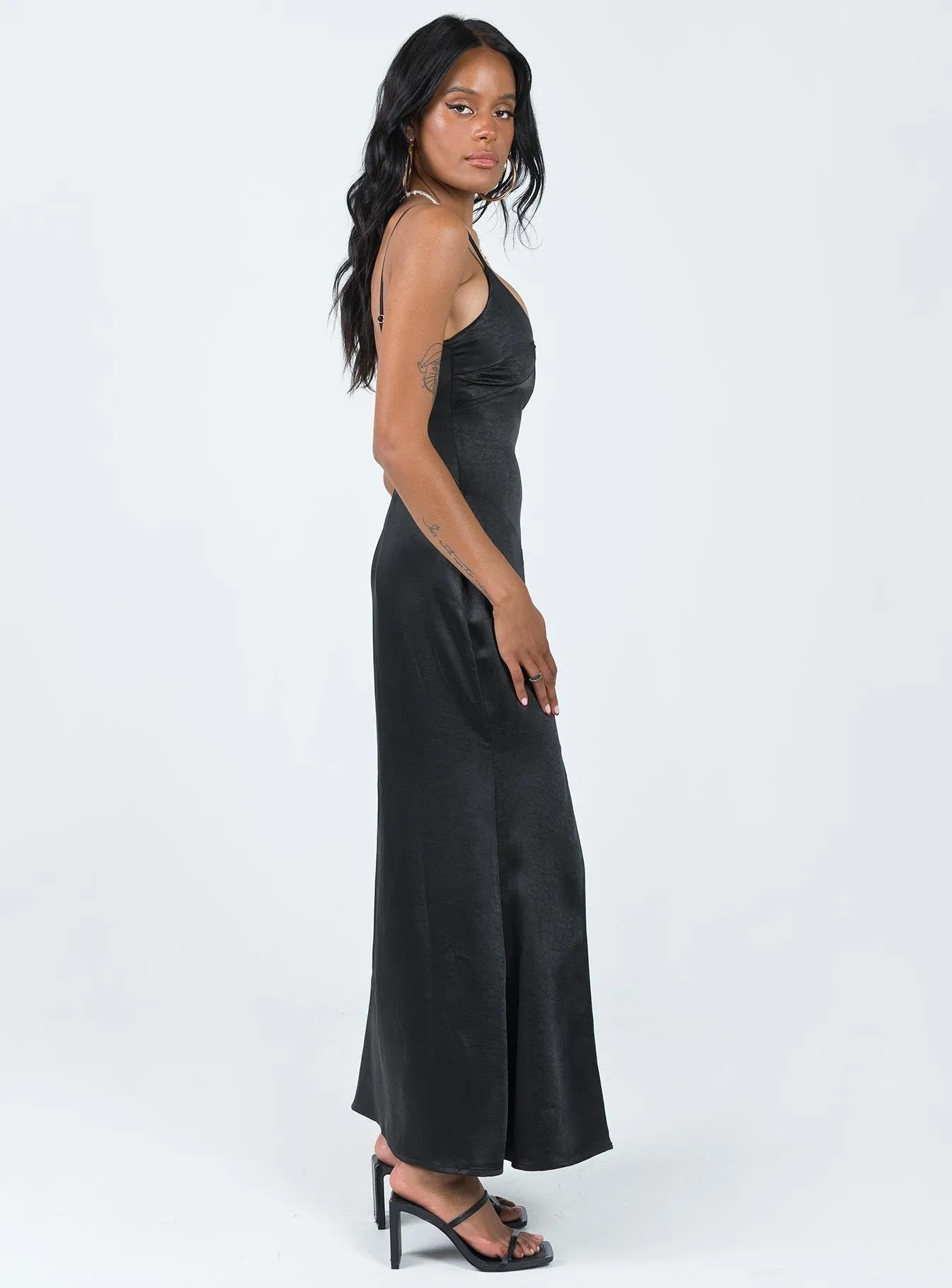 A-Line Fresh Combo Carol Maxi Dress Black