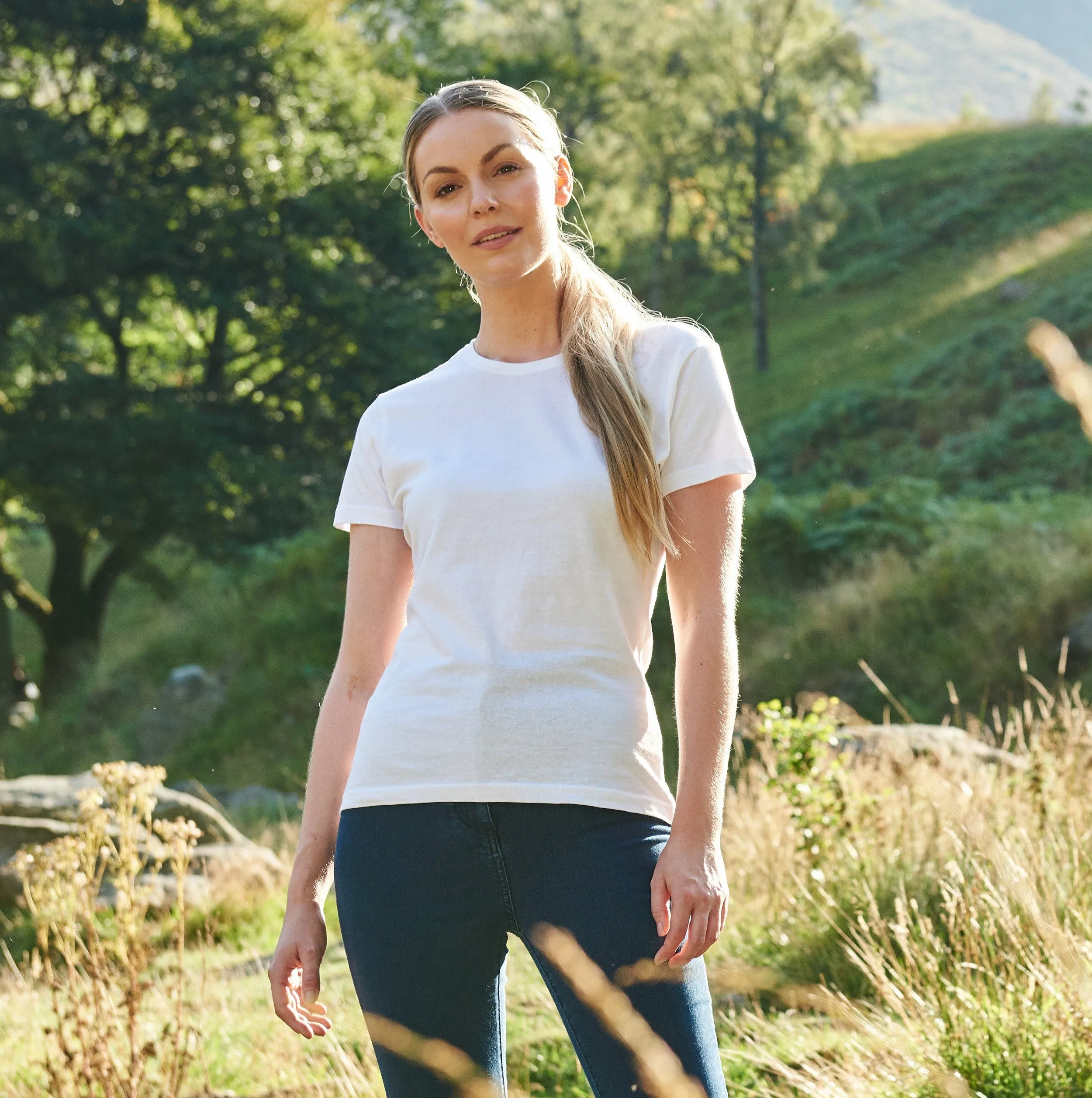 Chilly Style Cascades Organic Ladies T-Shirt | ARCTIC WHITE