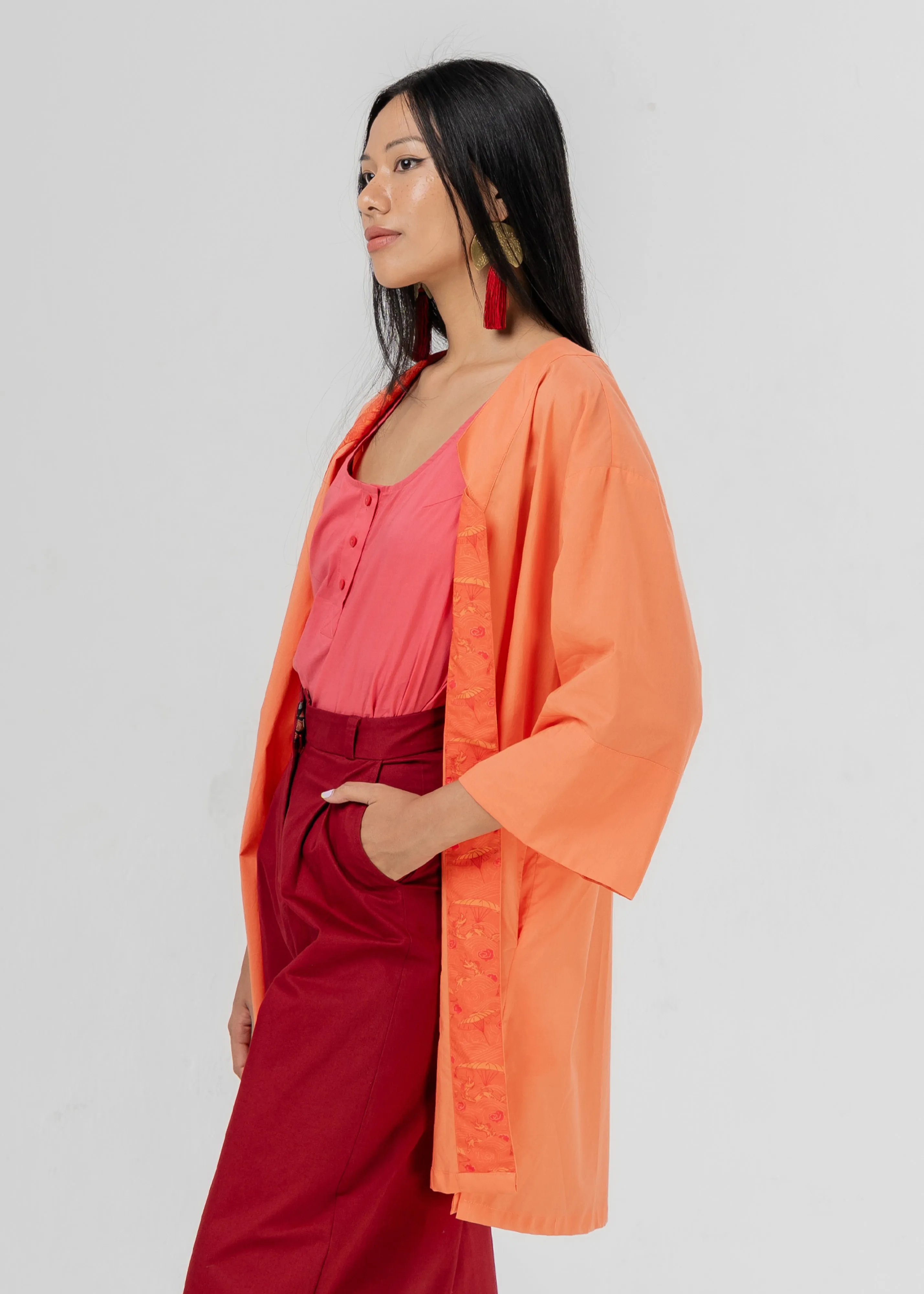 Eco Friendly Dye Cross Ventilation Panels CASSIOPEIA - MELON