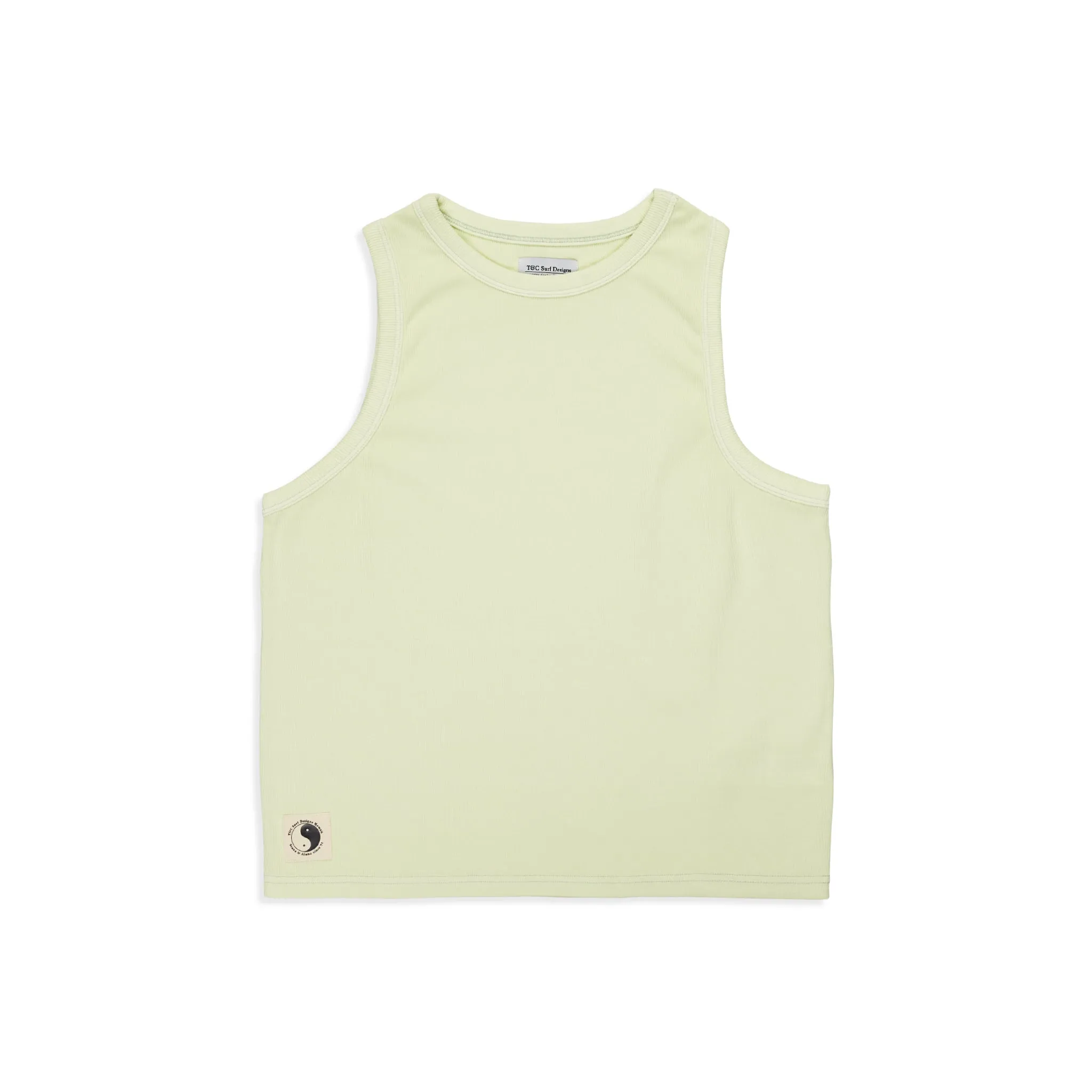 T&C Surf Designs Women Singlet T-Shirt - Lime Cream Breathable Look comfortable option