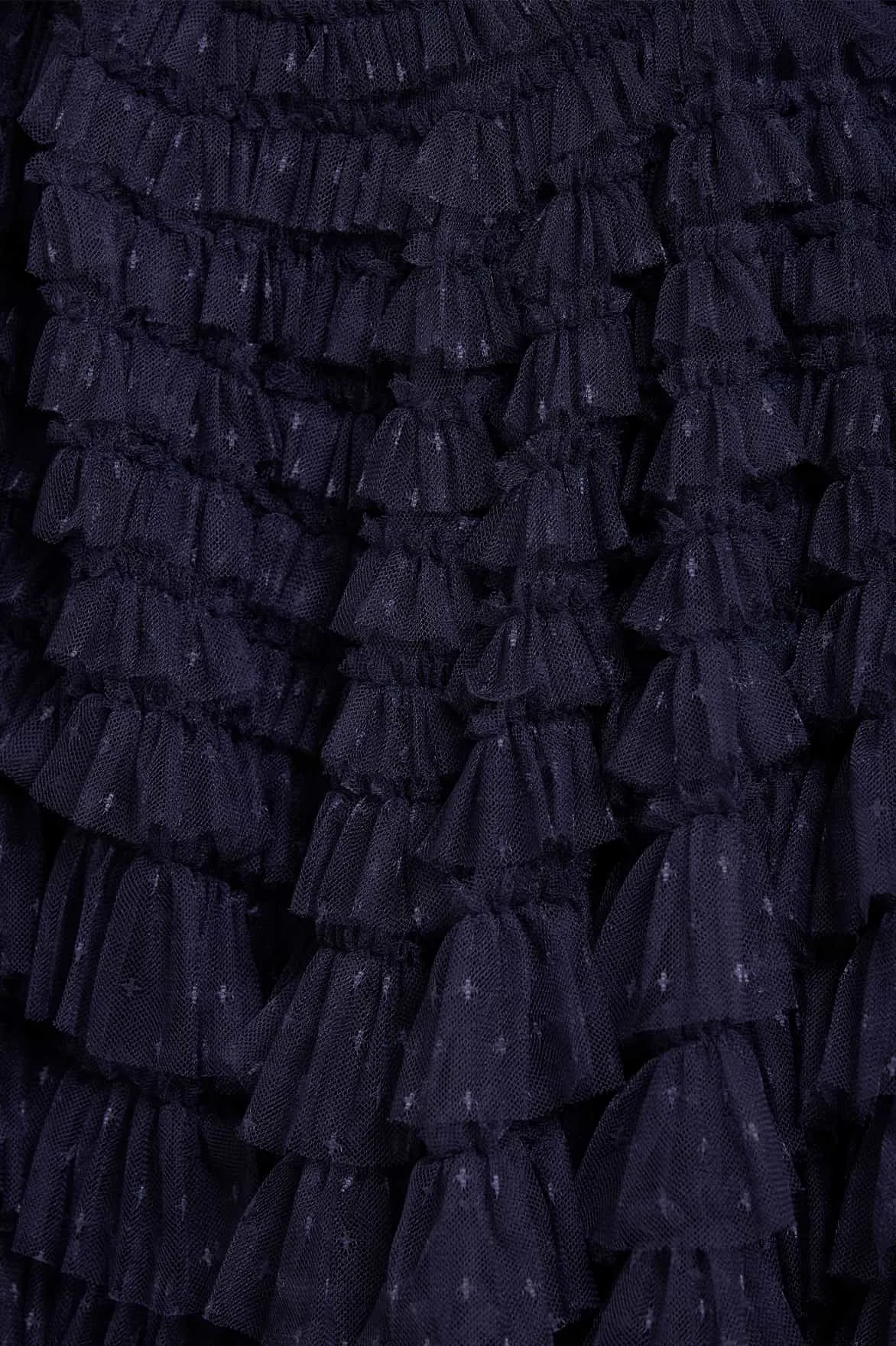 button detail Vibe Ready Hattie Ruffle Ankle Skirt