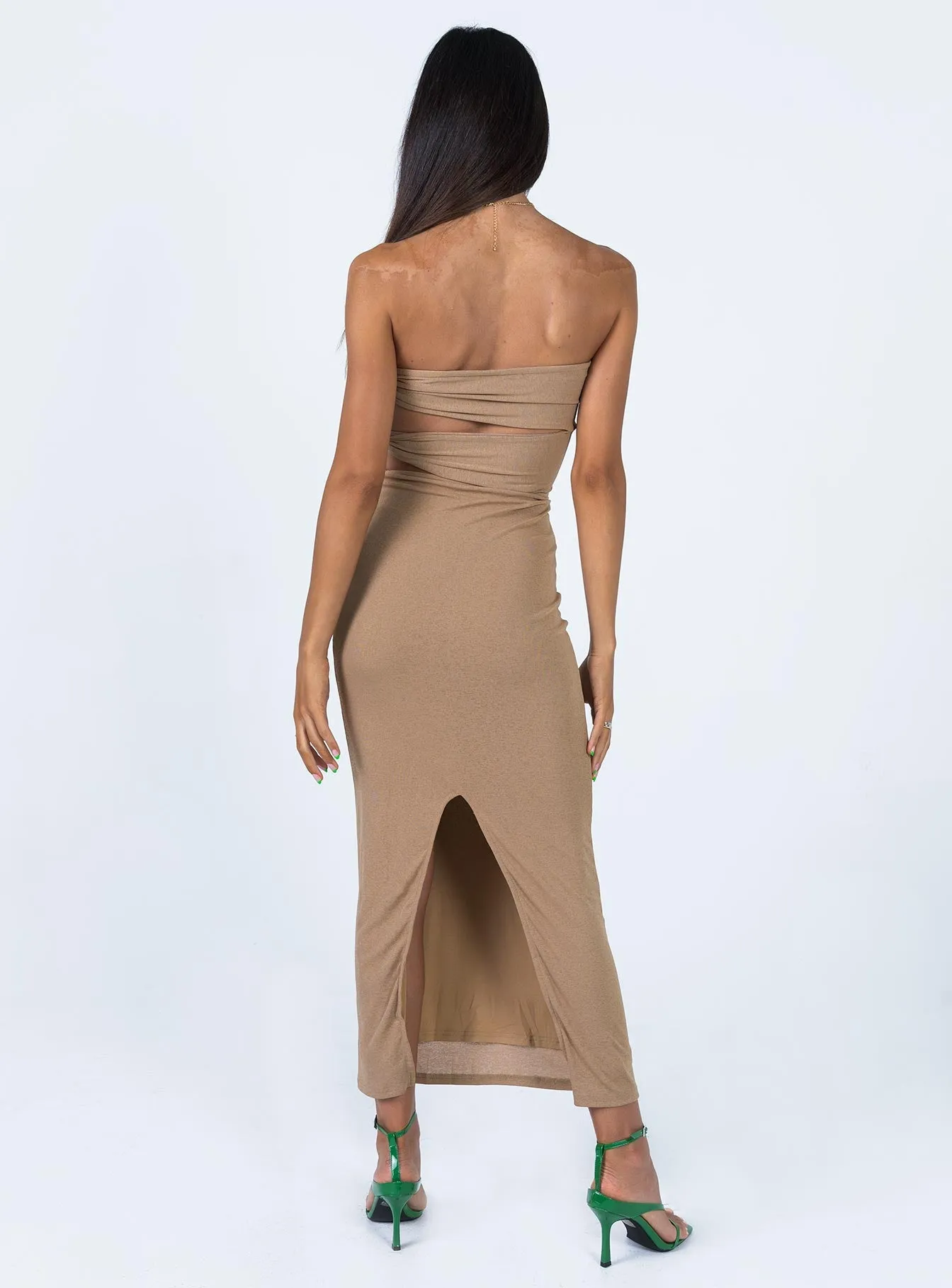 Silk Flow Spring Flow Catherine Maxi Dress Brown