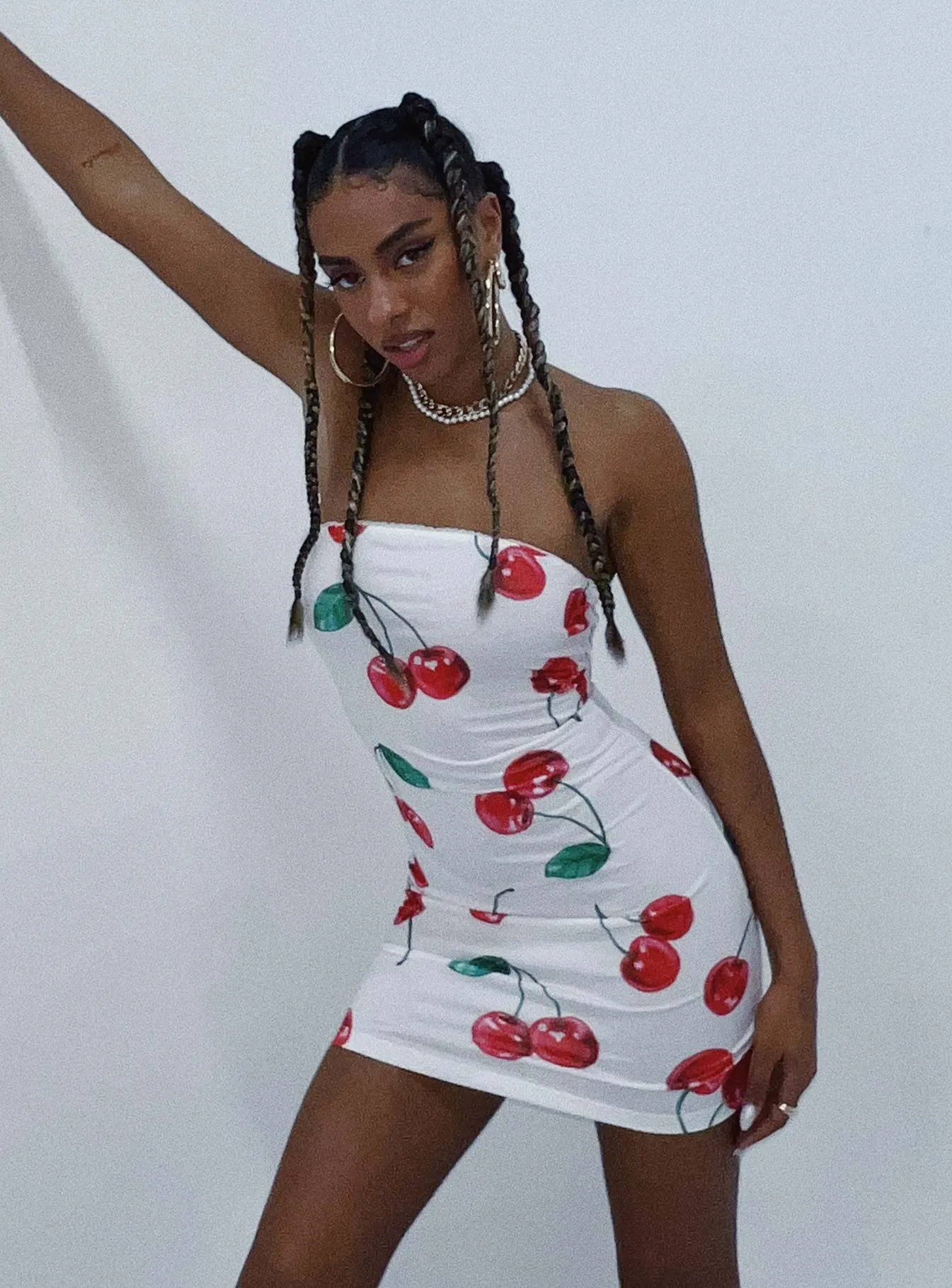 Bright-colored piece Refined Feel Cherie Mini Dress Red Multi