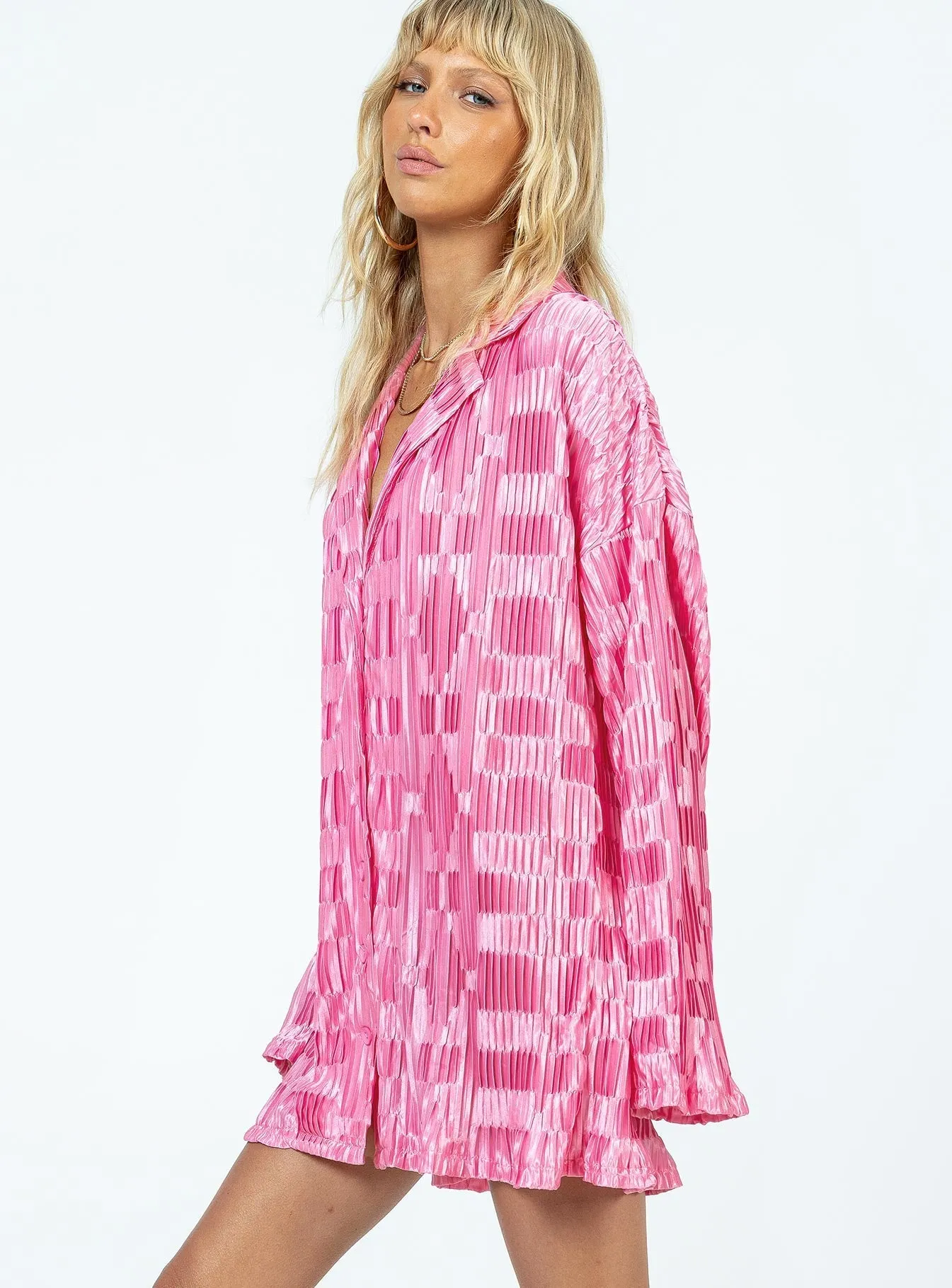 Wilkinson Mini Dress Pink Shiny-Lining