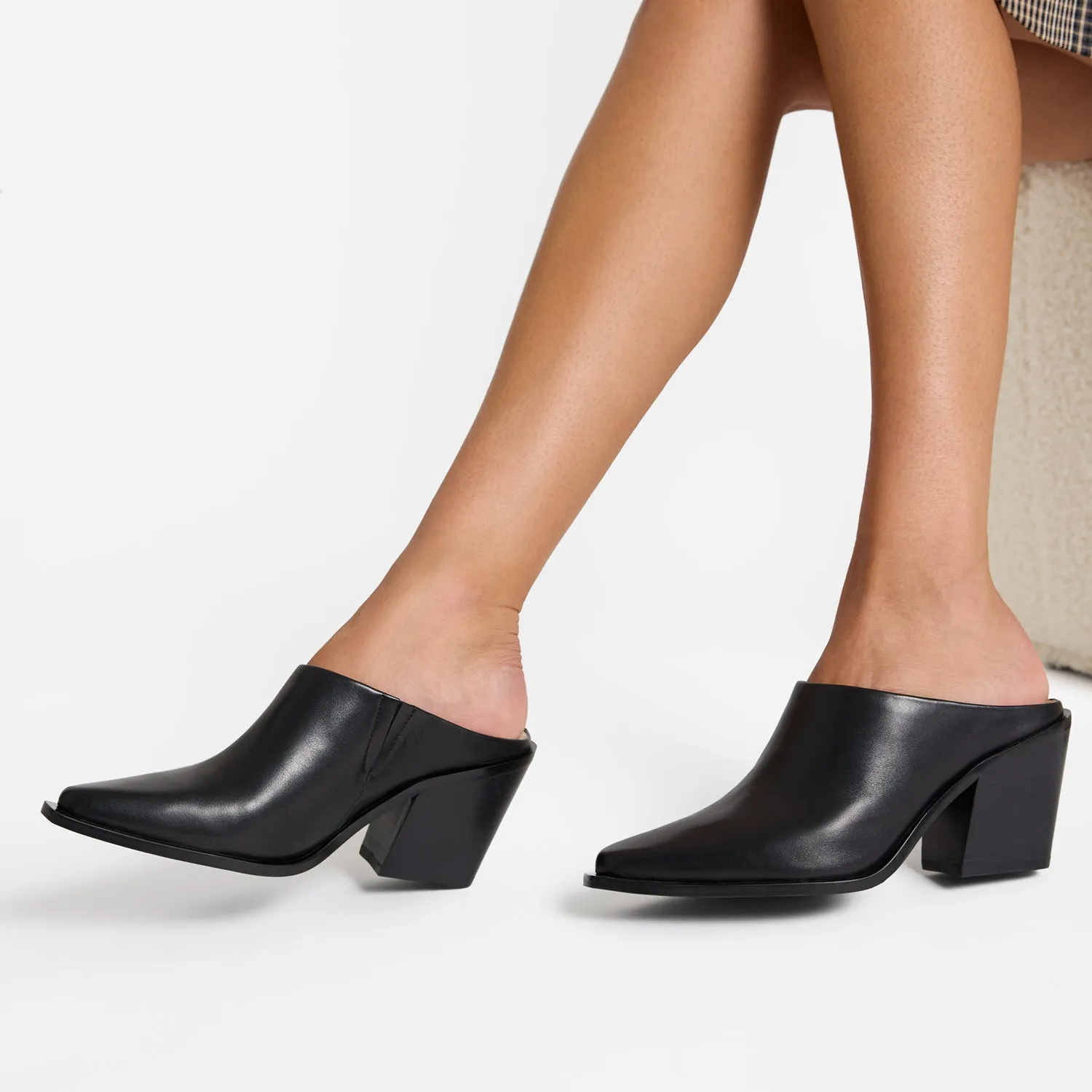 Fabio Mule | Black leather Smart Pumps Perfect Pair