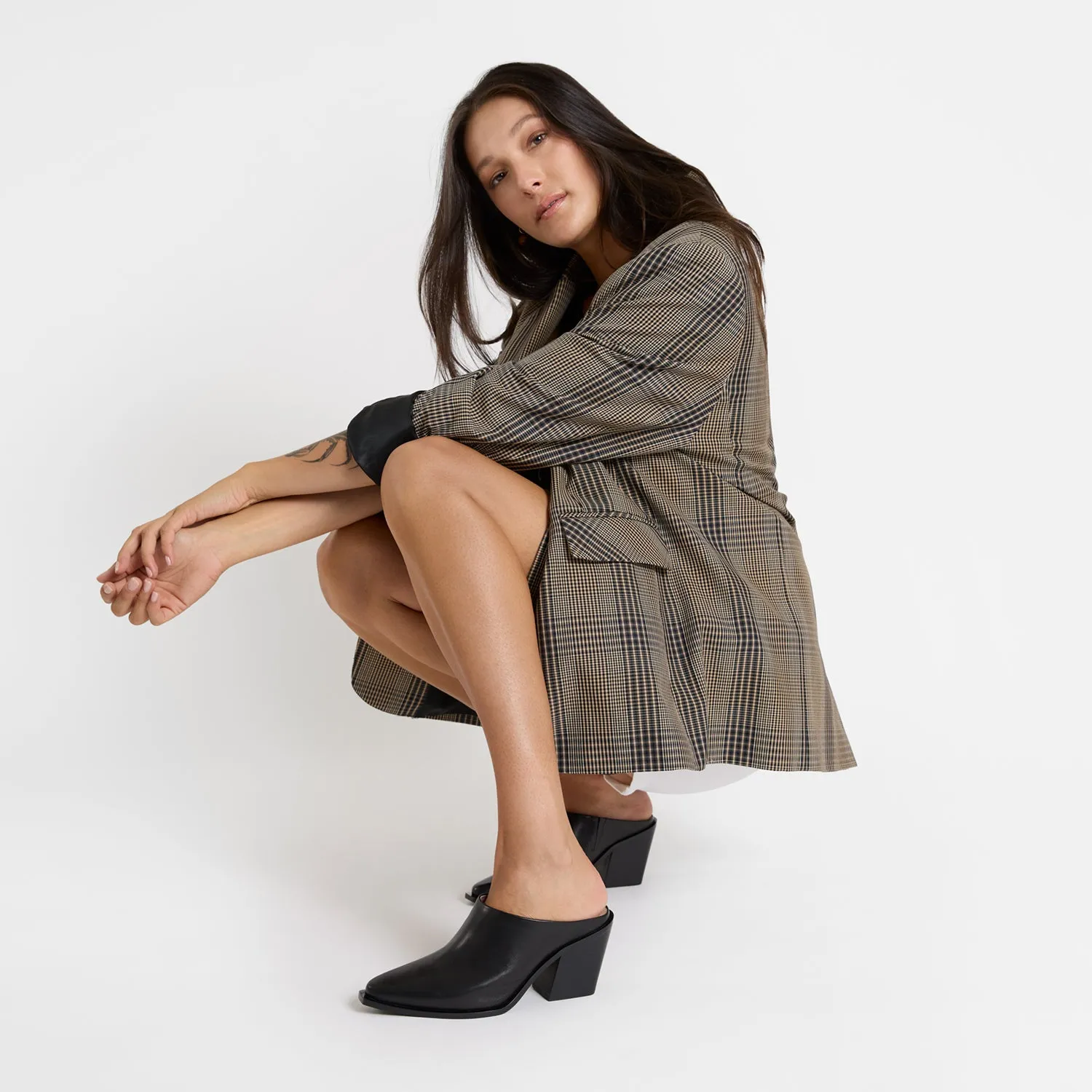 Fabio Mule | Black leather Evening Heels for Bridesmaids