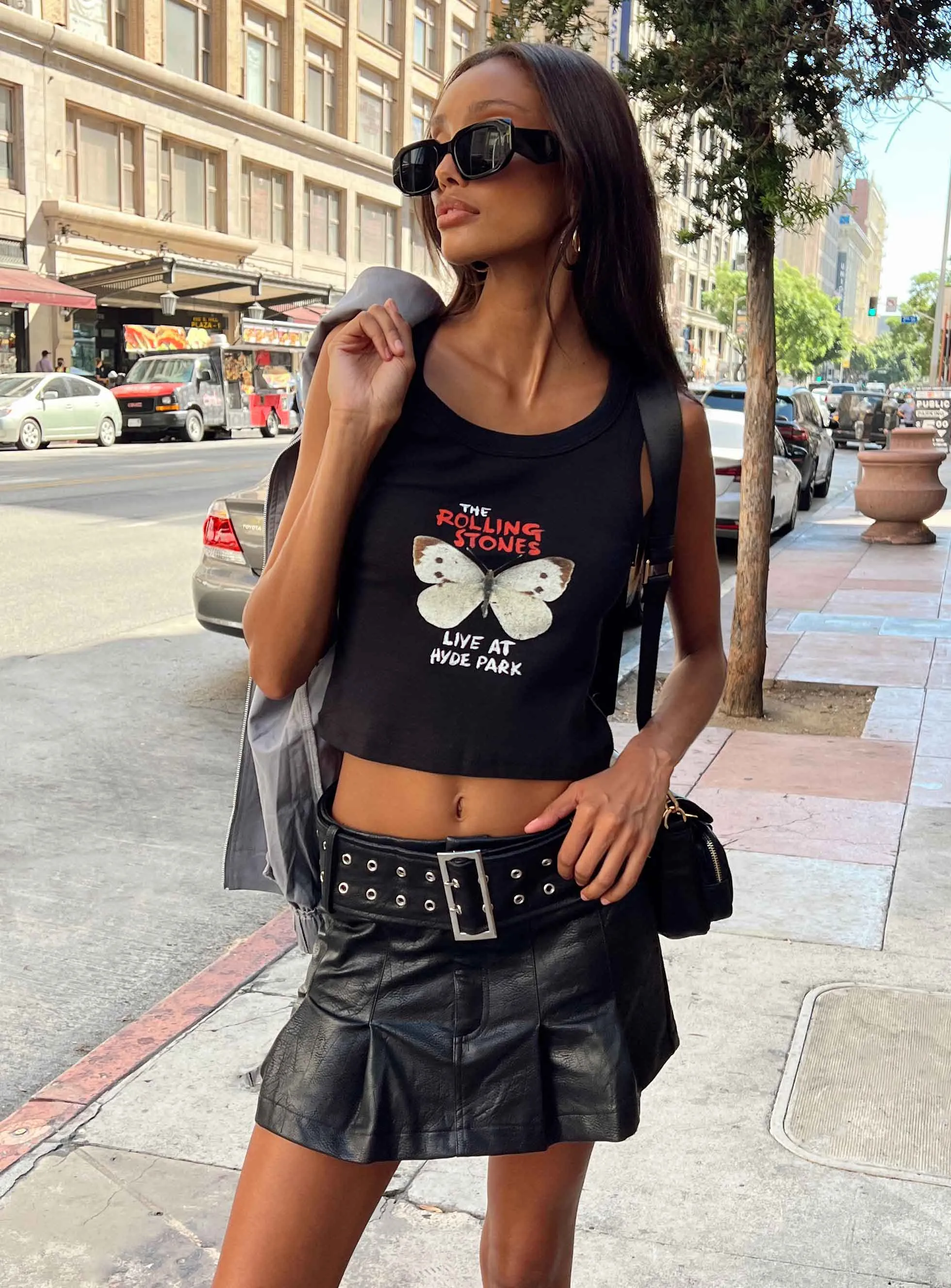 Chill Vibe Emporium PU Mini Skirt Black