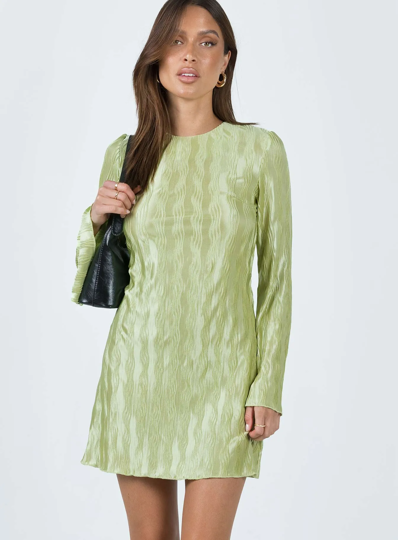 Venaya Mini Dress Green Comfort waistband