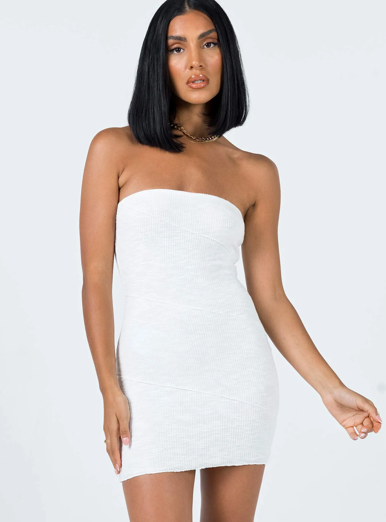 Oscar Mini Dress White Easy Layering Piece