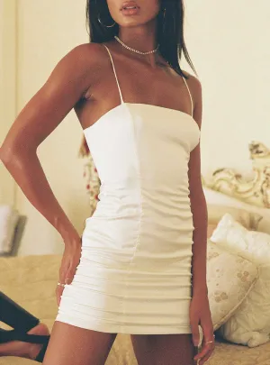 Wool-Blend Ciarne Mini Dress Cream