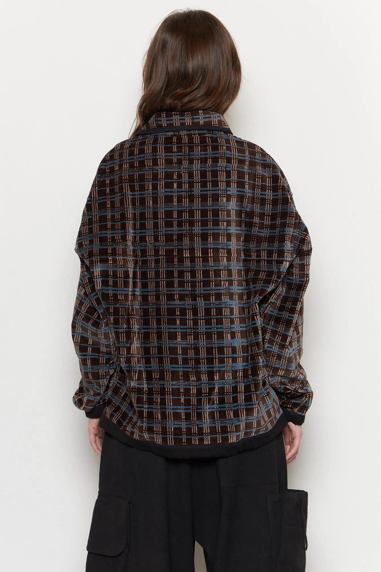 Polite Pullover Mountain Grid Velvet good for holidays