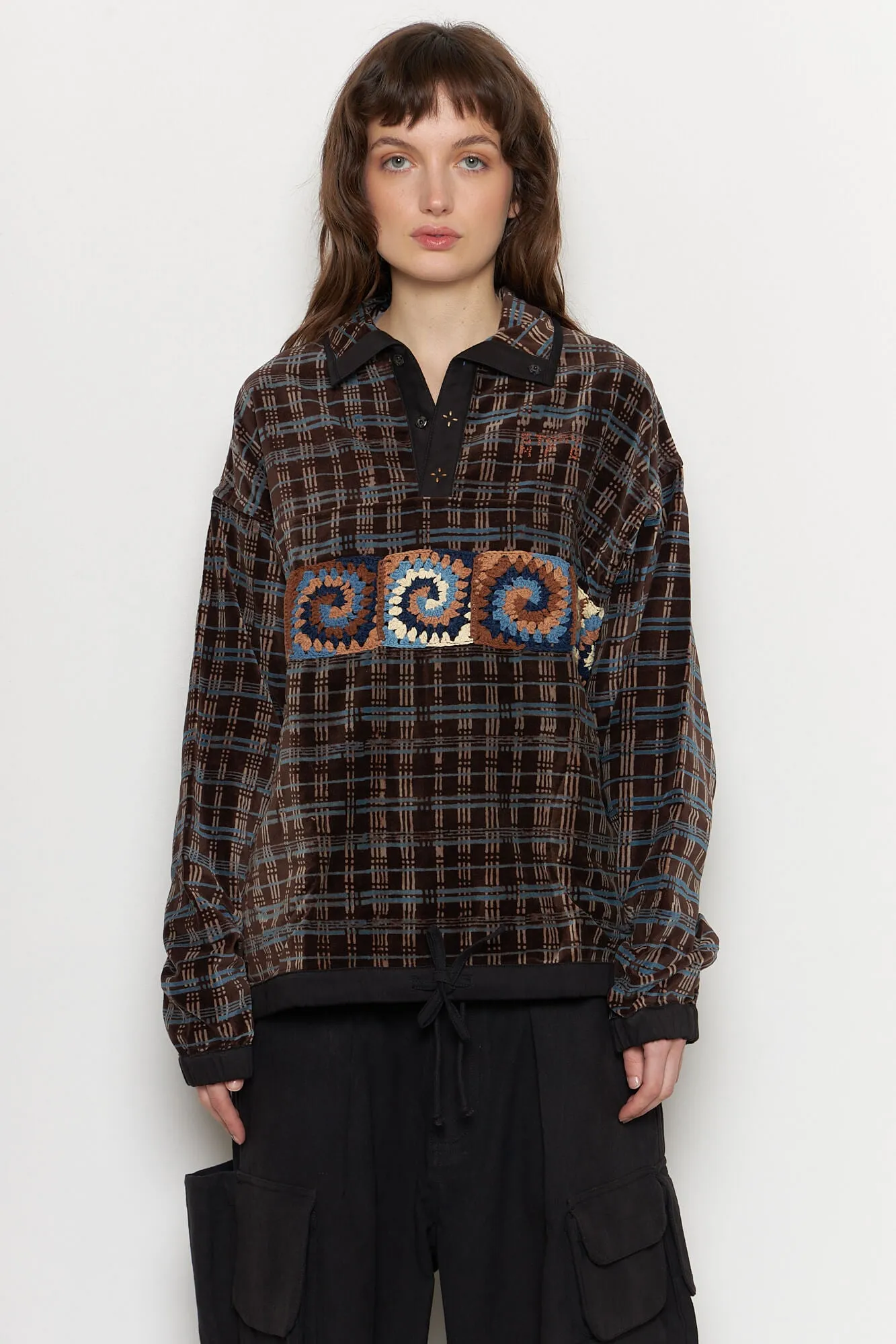 Polite Pullover Mountain Grid Velvet product camping suitable functionality