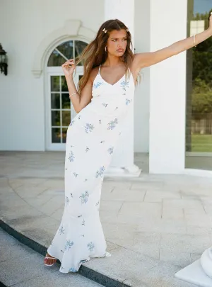 Fresh Palette Sing Along Maxi Dress White / Blue
