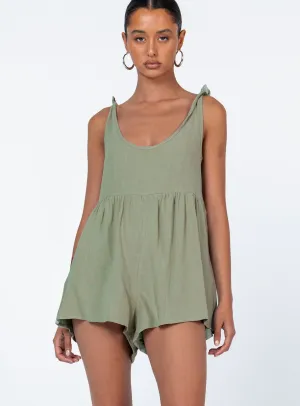 Simple yet sophisticated gown Tay Romper Sage