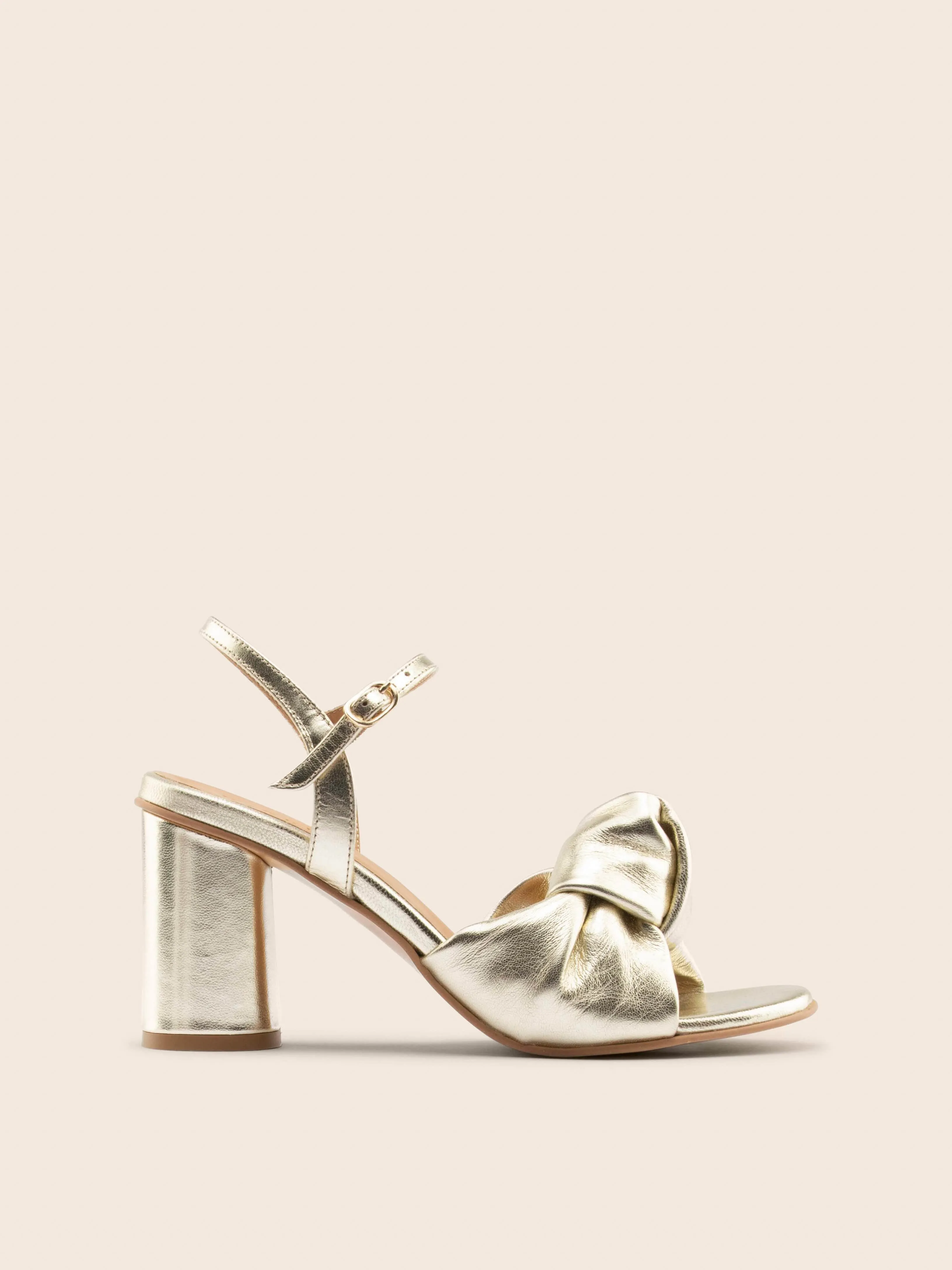 Noto Gold Heel Fashion Heels for Summer