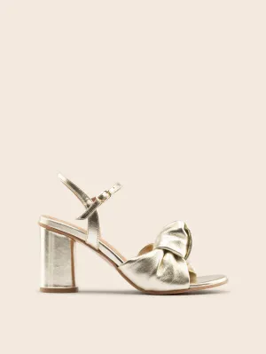 Noto Gold Heel Fashion Heels for Summer