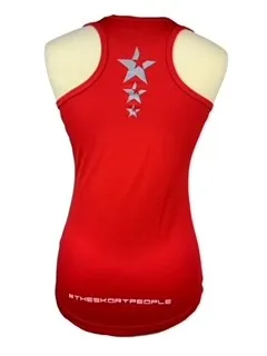 Women's Vest | FLANCI Pants High Viz | Red Bound Hem Non Chafing Flatlock Seams