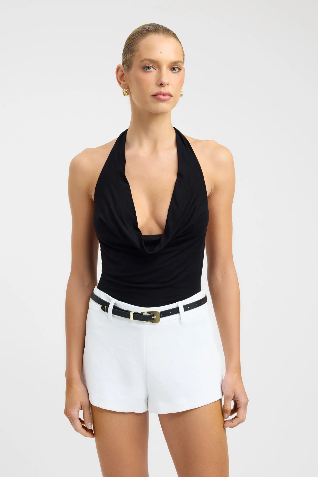 Coda Cowl Bodysuit SweatAbsorbingTexture