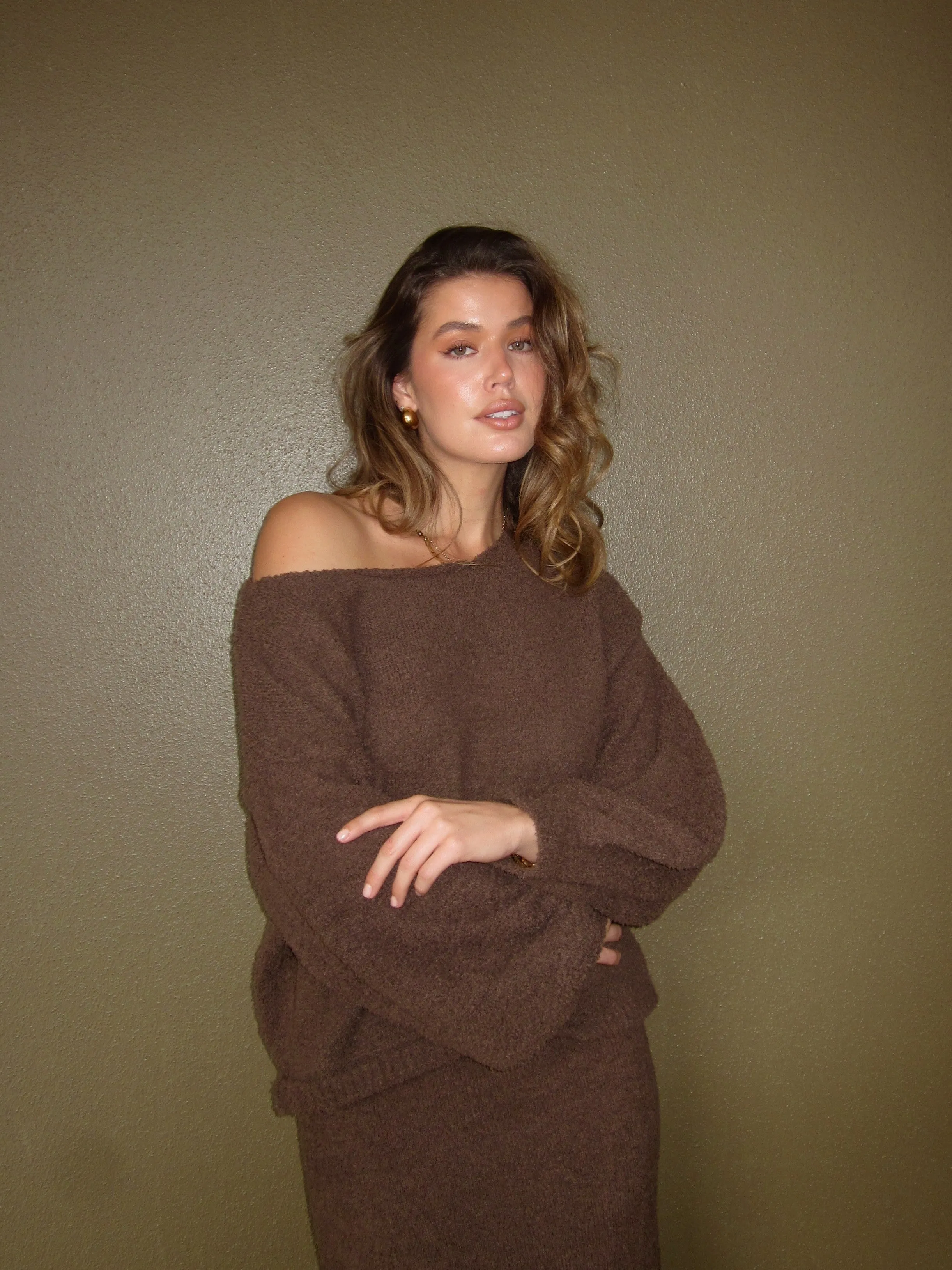 Cohen Knit Jumper - Chocolate Fresh Casual Wear