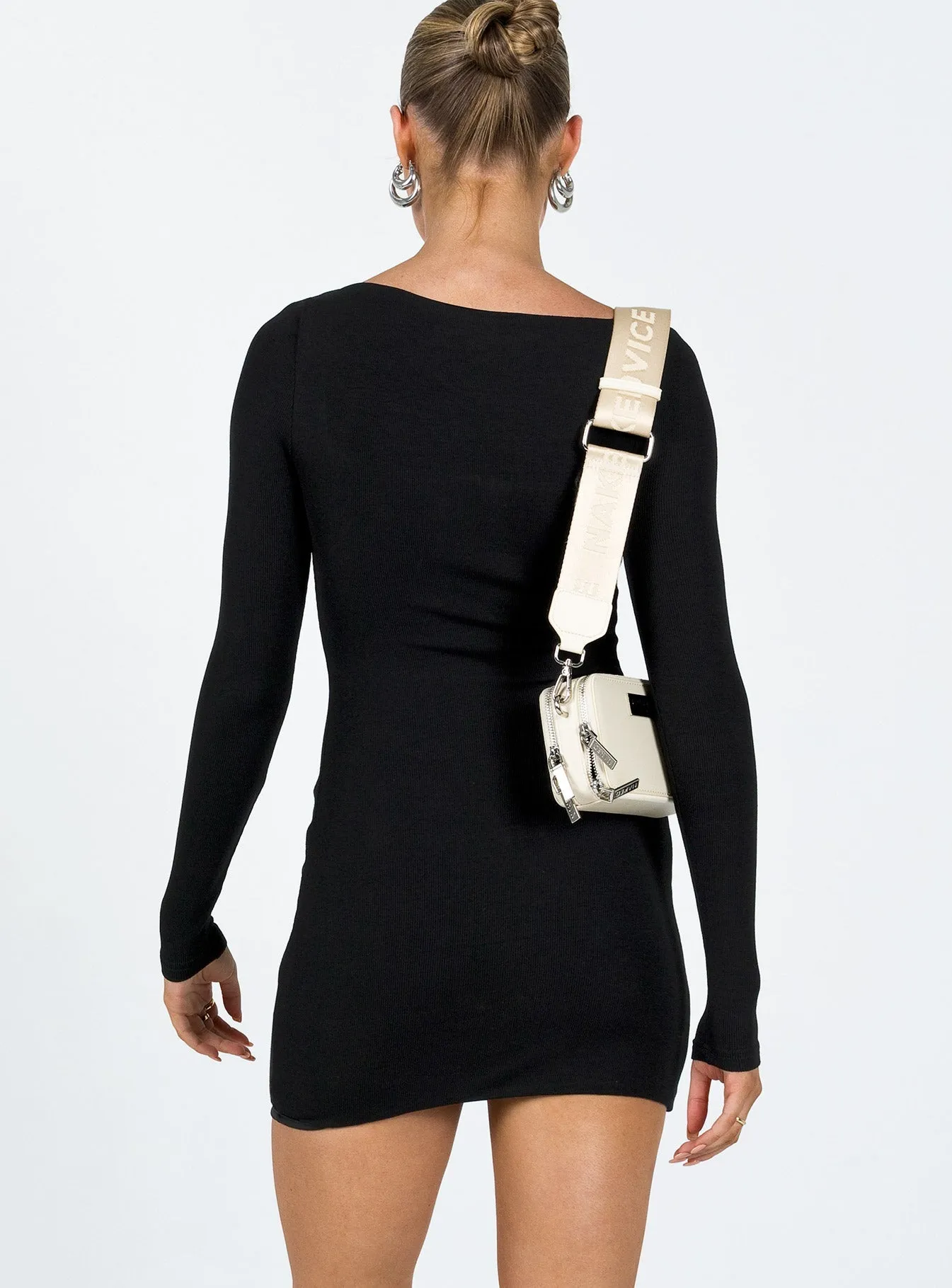 Colbert Long Sleeve Mini Dress Black All Occasion Subtle Charm
