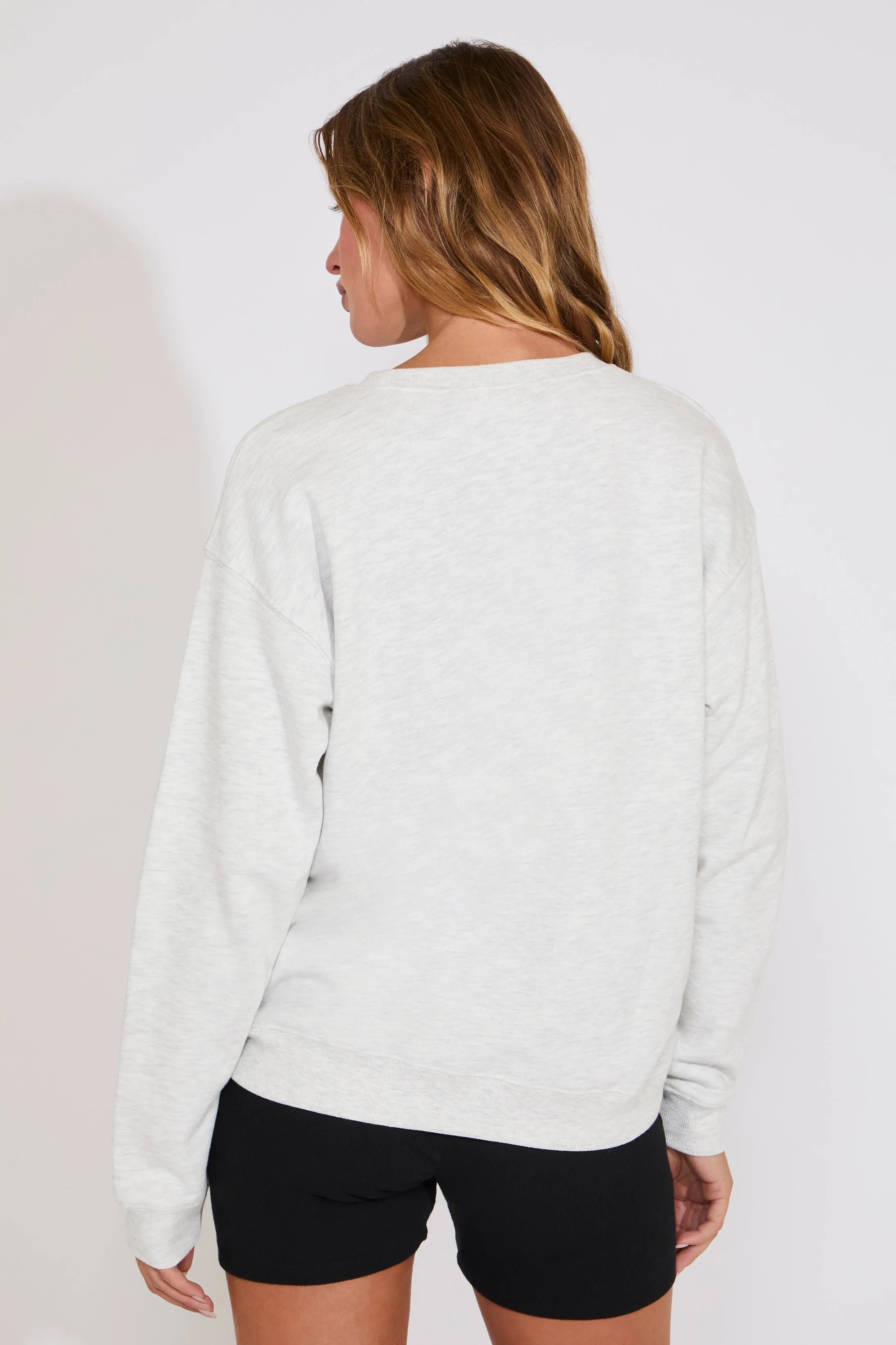 snap buttoned color fast CAPE COD EMBROIDERED CREW NECK SWEATSHIRT