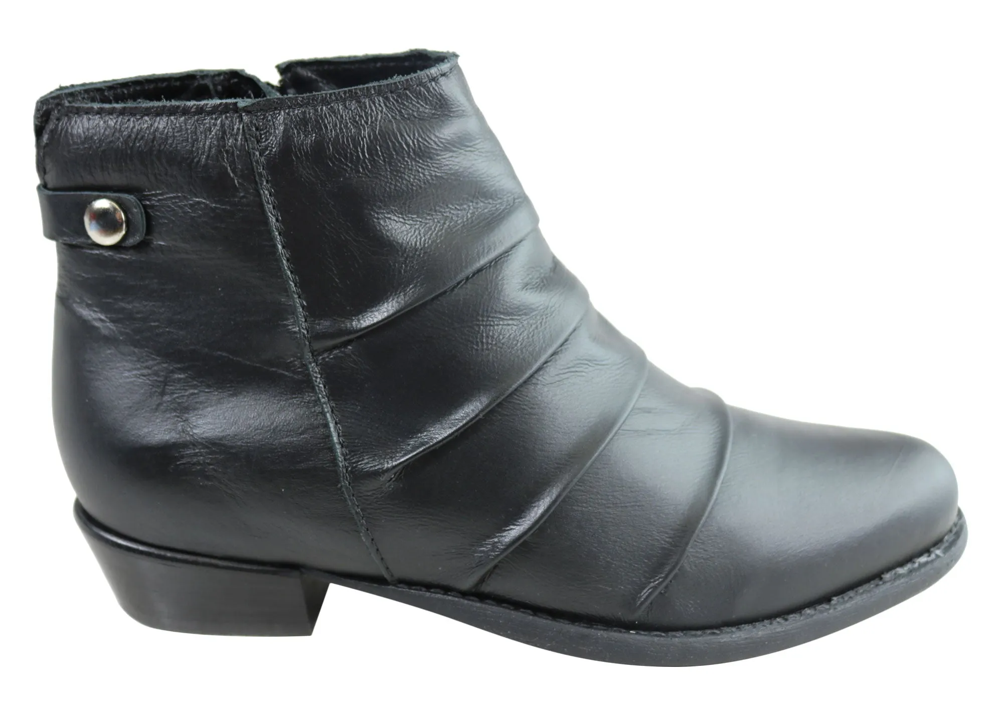 Andacco Avenue Womens Leather Comfortable Ankle Boots Made In Brazil Love Pair Breathable All Day Wear