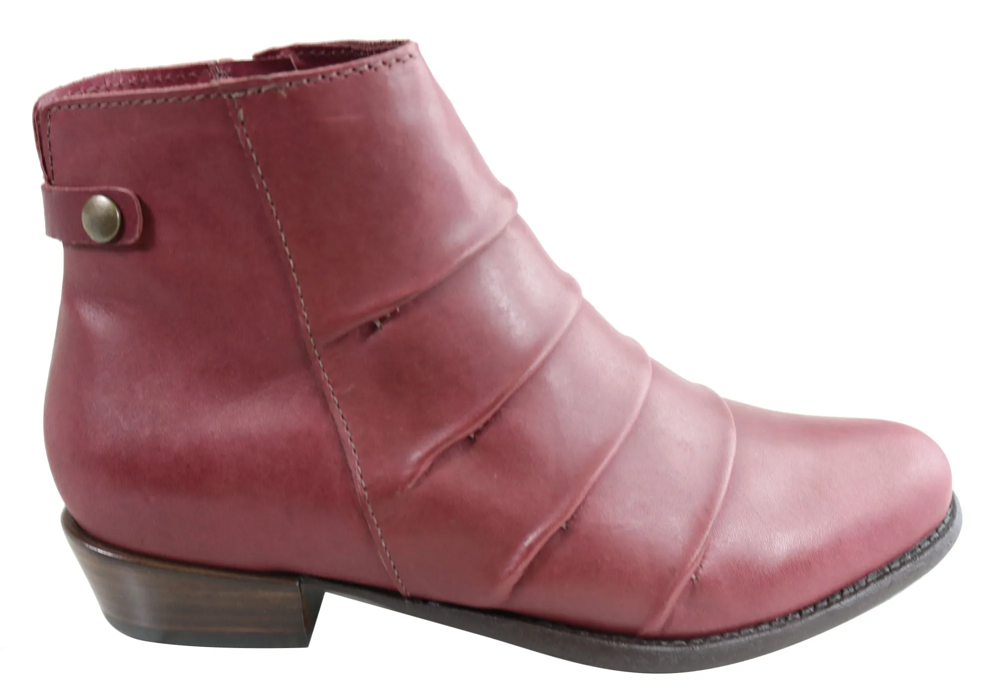 Andacco Avenue Womens Leather Comfortable Ankle Boots Made In Brazil High Quality Leather