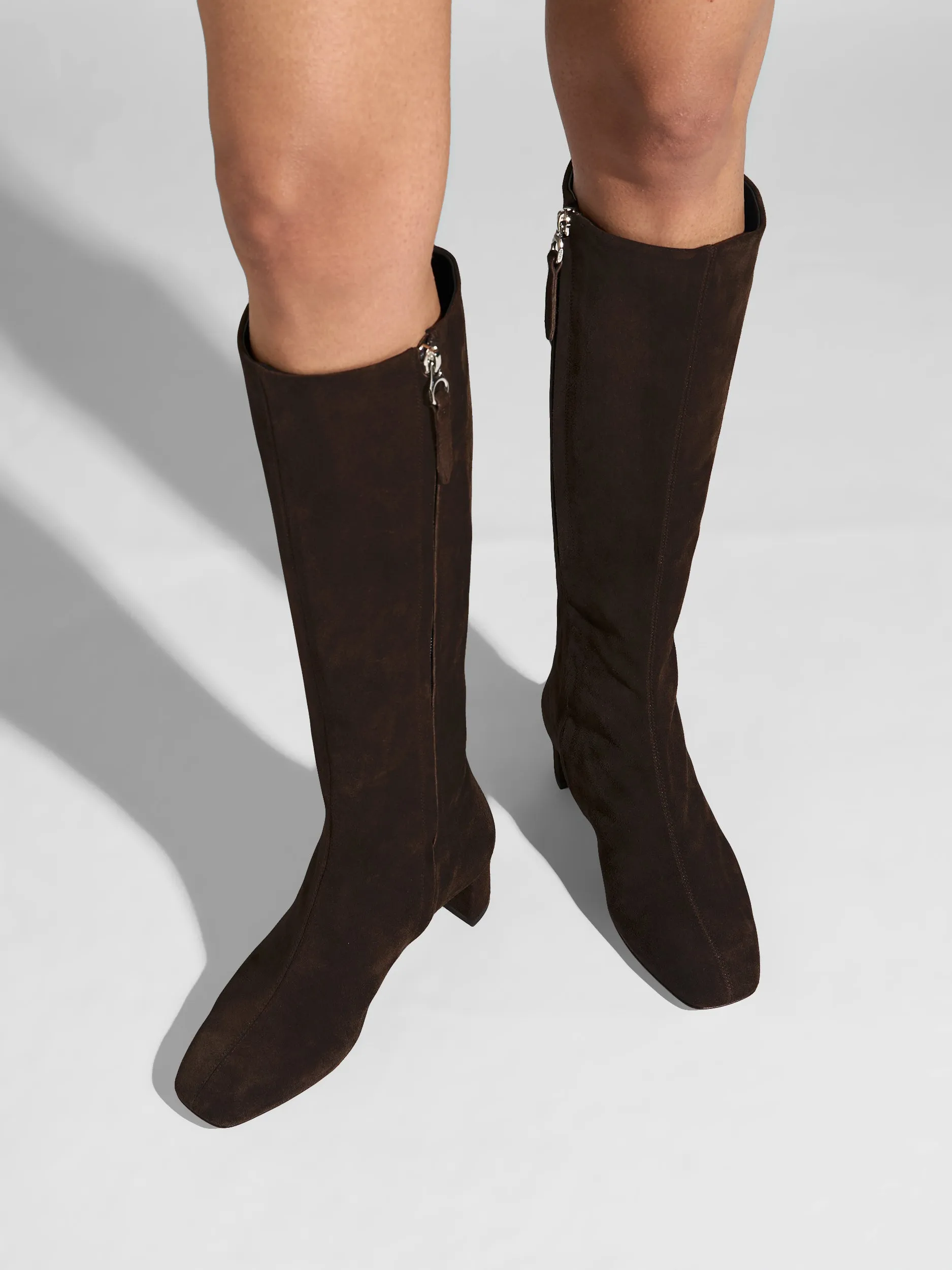 Marty Suede Knee-High Boots Warm and Cozy Anti Odor Rainy Day Commuter