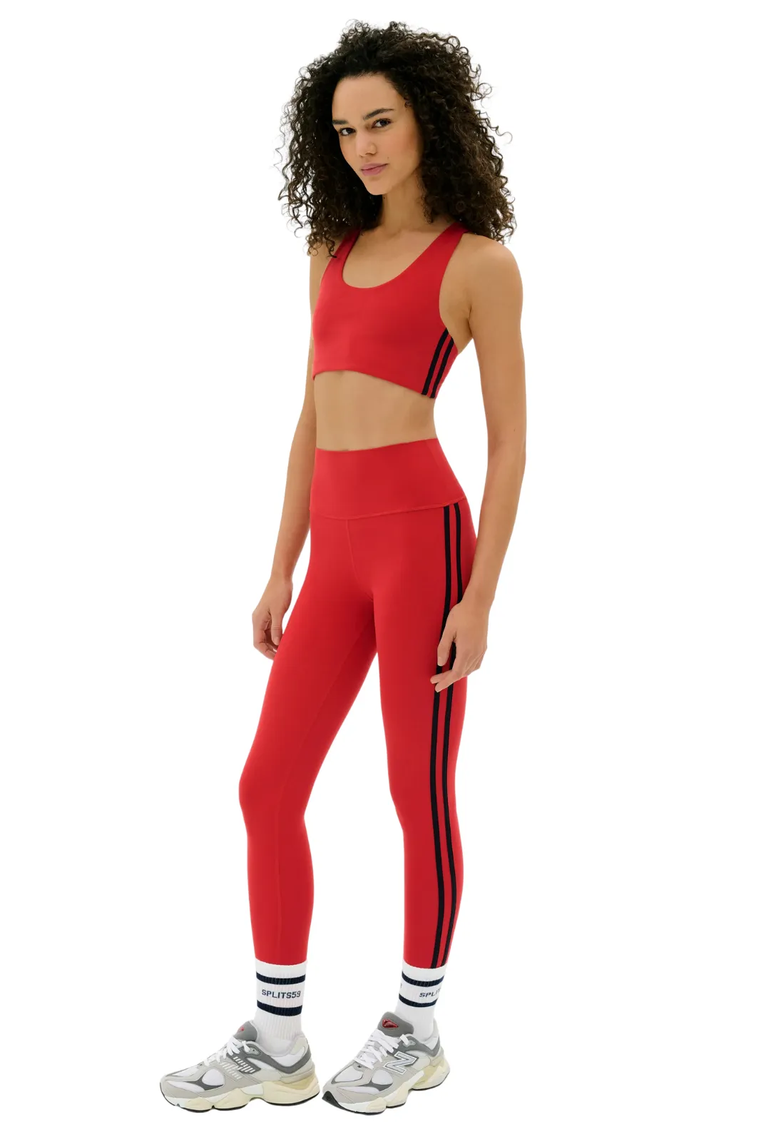 Ella Airweight Bra, Pirate Red/Indigo Collared seams