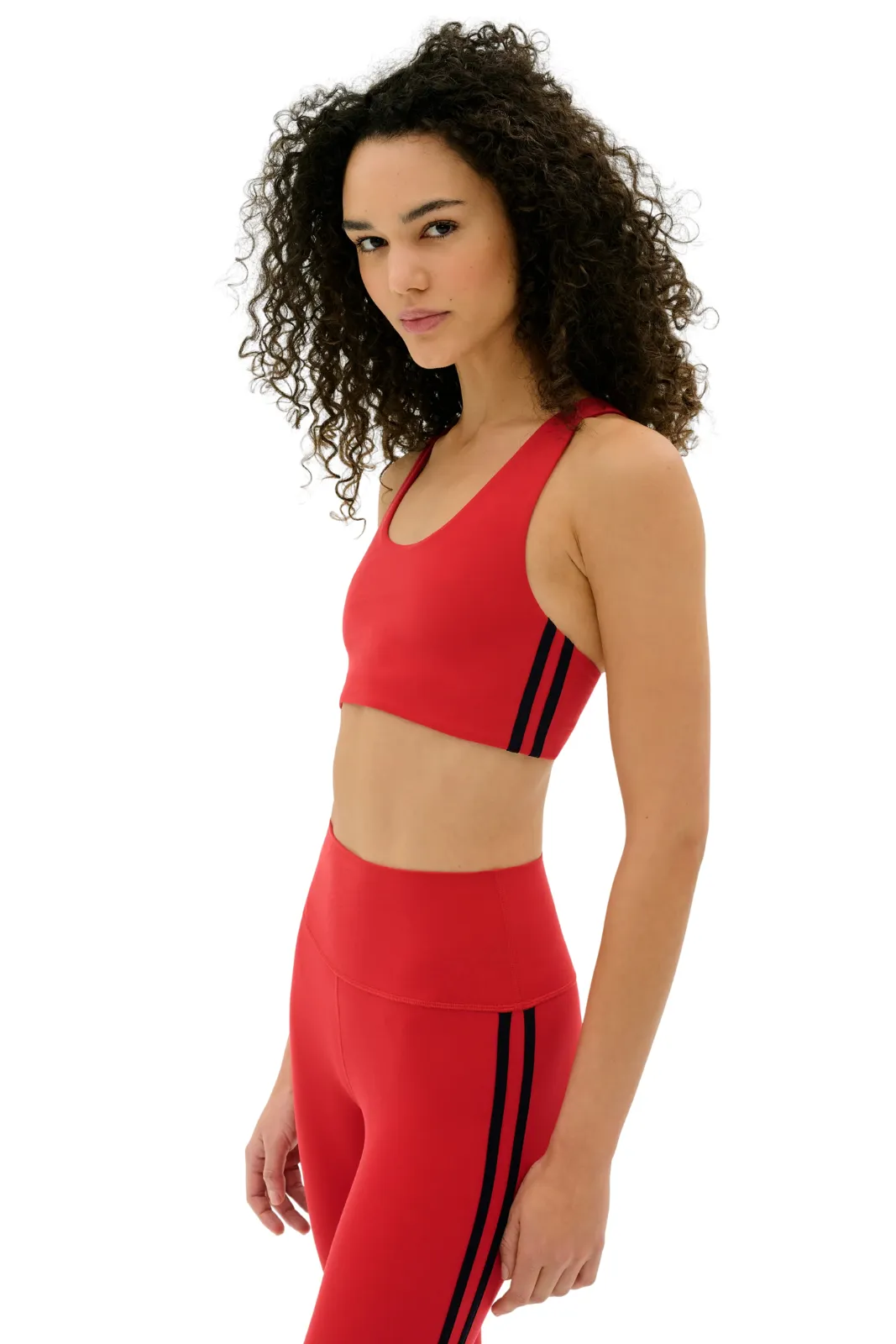 Embroidered Shape retention seams Ella Airweight Bra, Pirate Red/Indigo