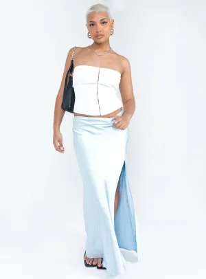 Don't Belong Maxi Skirt Blue Innovative Fabric
