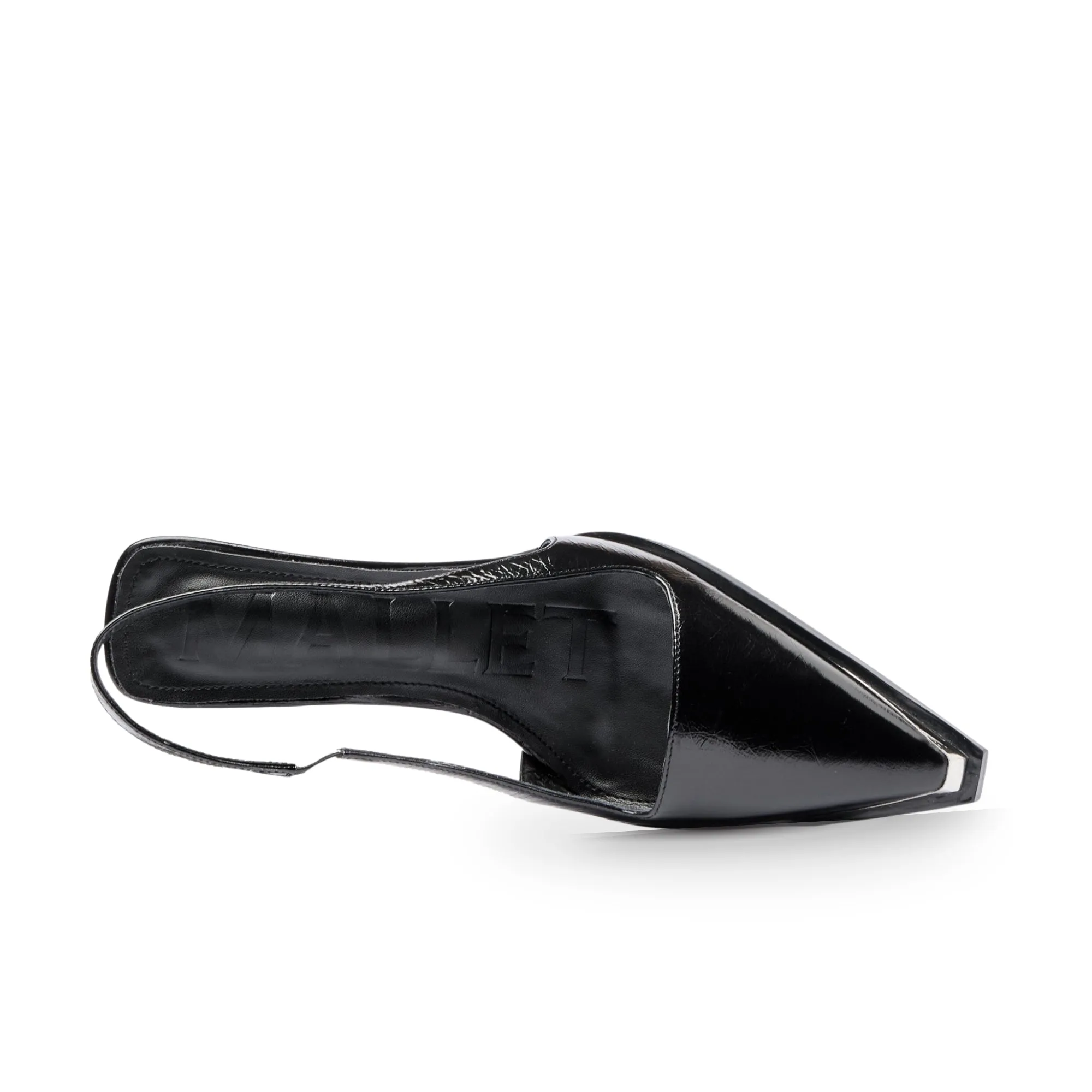 Selene Sling Black Womens Clean Lines Formal Footwear