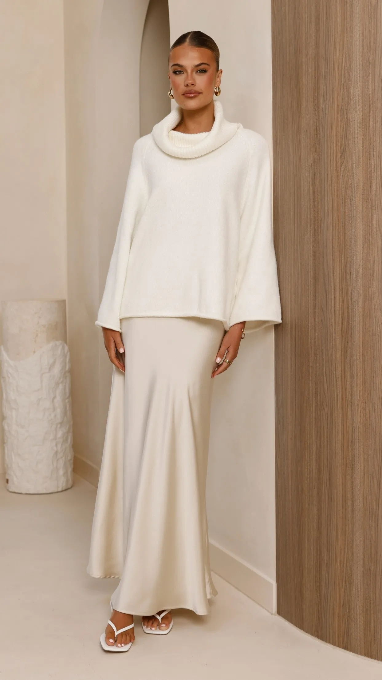 Lightweight texture KnitCuff Reinforcements Jacques Knitted Jumper - White