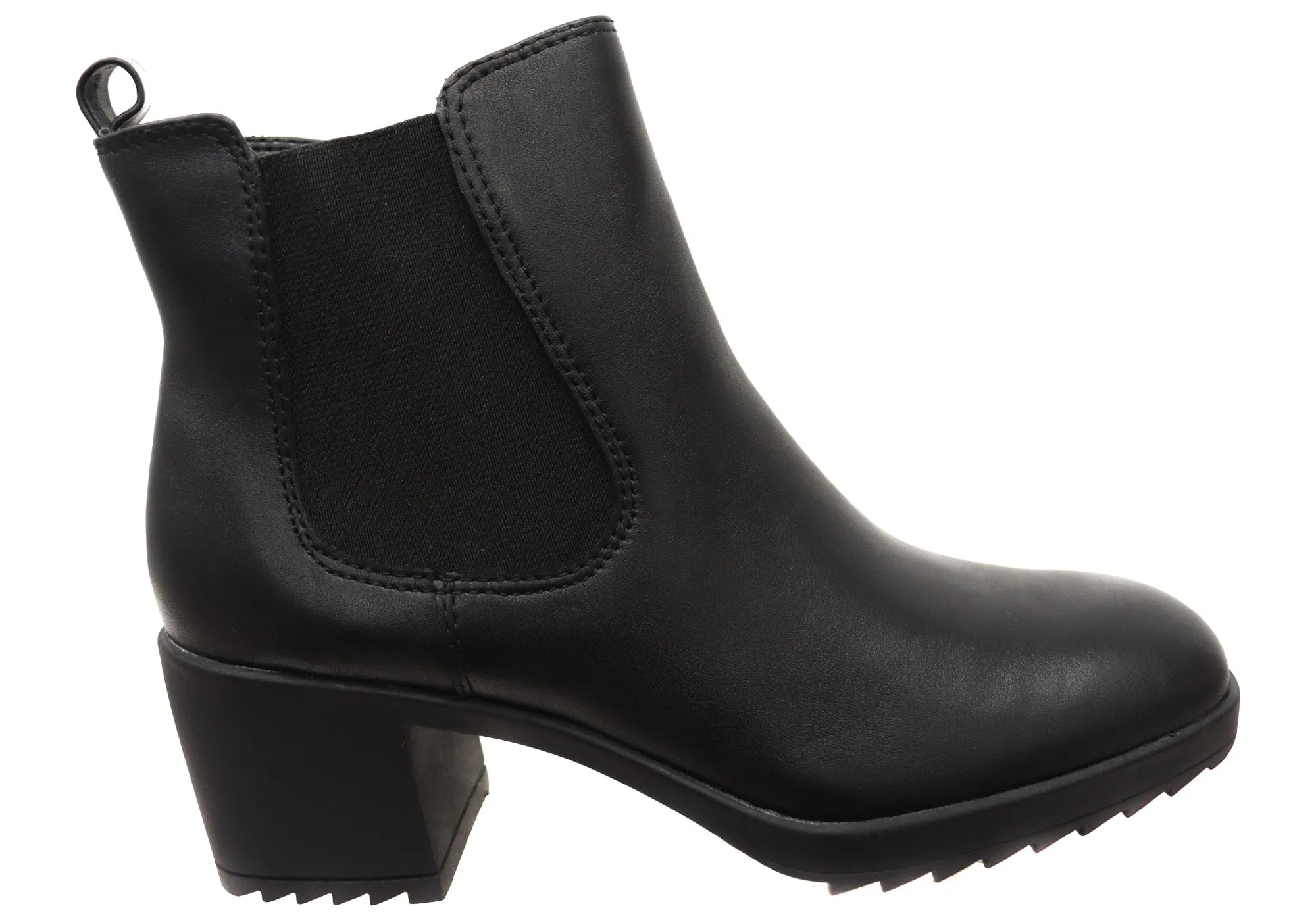 Comfort arch Comfort Lining Rainy Days Comfortiva Hammond Womens Wide Fit Leather Mid Heel Ankle Boots