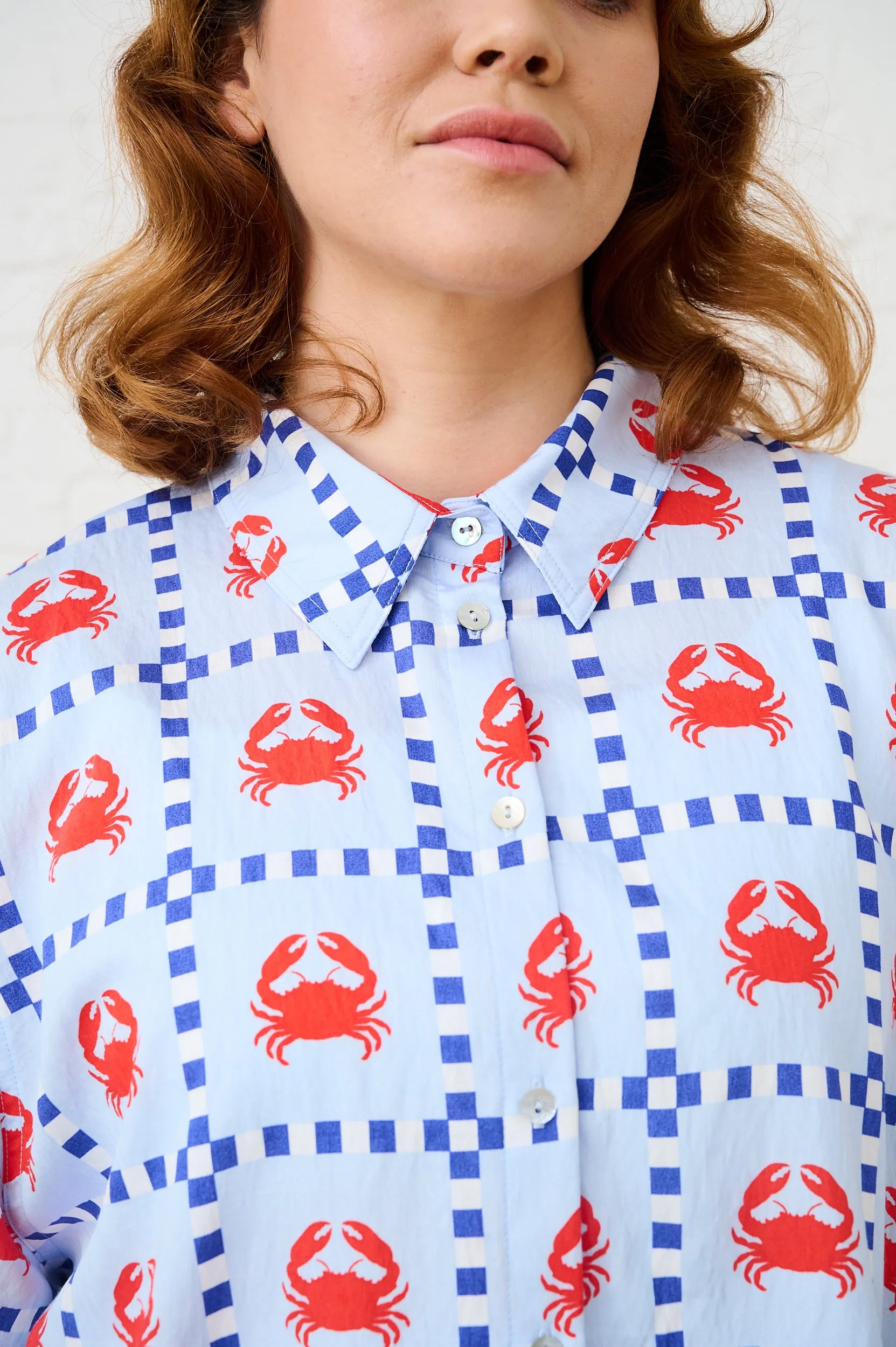 Abrasion resistant Boxy Shirt in Crab Print
