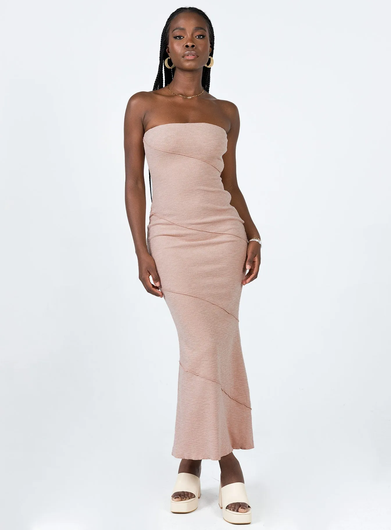 Cool Finish Oscar Midi Dress Dusty Pink