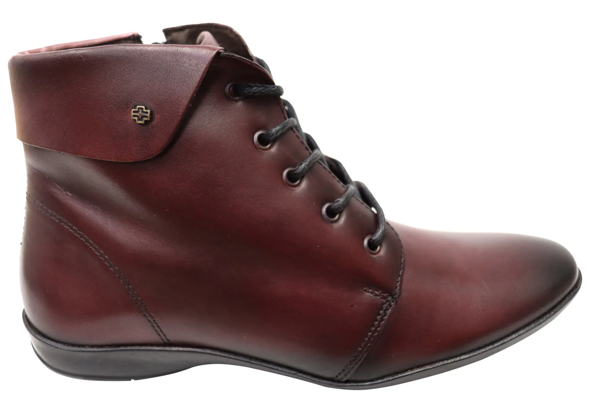 ErgonomicDesign Perlatto Marie Womens Comfortable Leather Ankle Boots Made In Brazil