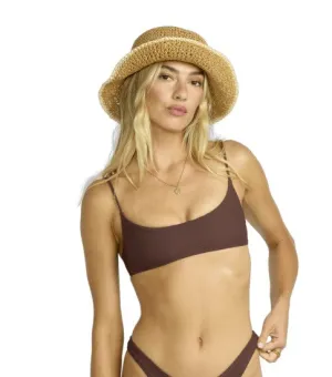 Billabong Womens Bikini Top Tanlines Jaclyn Crop Quick Release Closures Wave Defying Clasp
