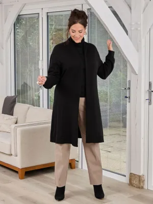 Charlotte Knitted Cardigan - Black Compression Knit Support MidWeight Construction